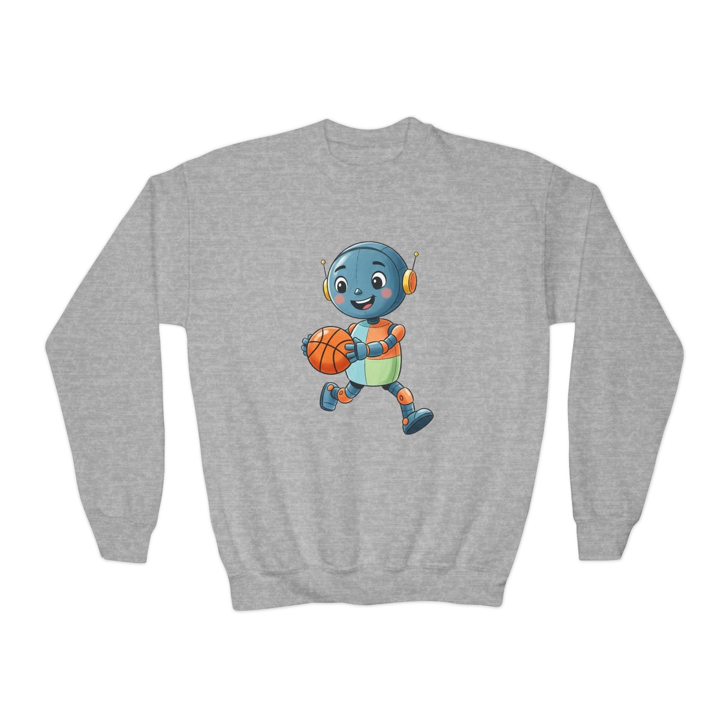 KidBots BBall, Youth Crewneck Sweatshirt