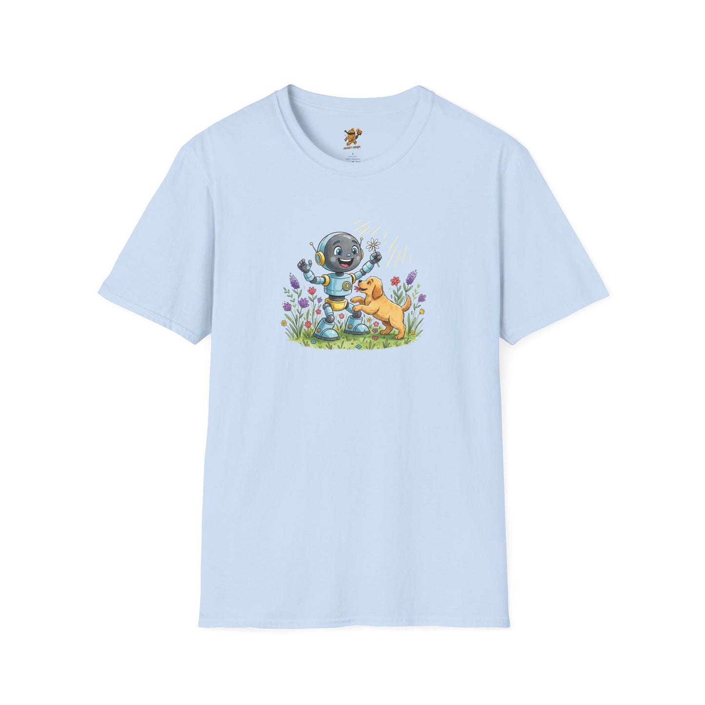 KidBots Happy Puppy Dance Adult Size Unisex Softstyle T-Shirt | Fun Robot and Dog Design | Gift for Kids and Pet Lovers, Casual Wear, Birthday, Every [...]
