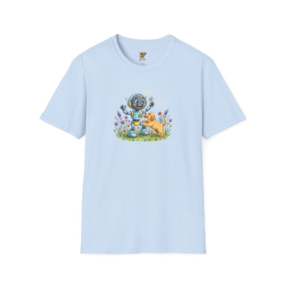 KidBots Happy Puppy Dance Adult Size Unisex Softstyle T-Shirt | Fun Robot and Dog Design | Gift for Kids and Pet Lovers, Casual Wear, Birthday, Every [...]