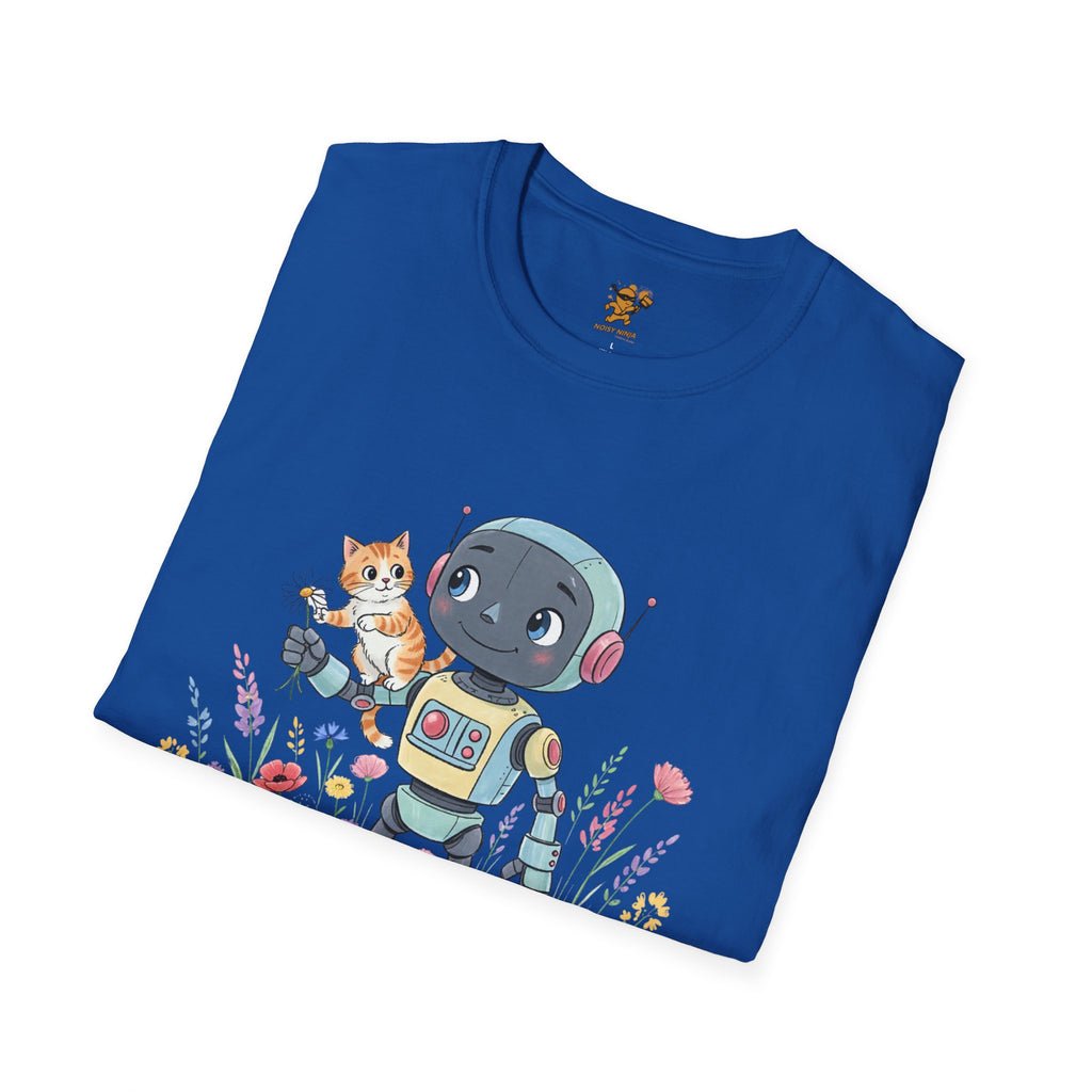 KidBots Kitty Ride Adult Unisex Softstyle T-Shirt | Fun Robot and Dog Design | Gift for Kids and Pet Lovers, Casual Wear, Birthday, Every [...]