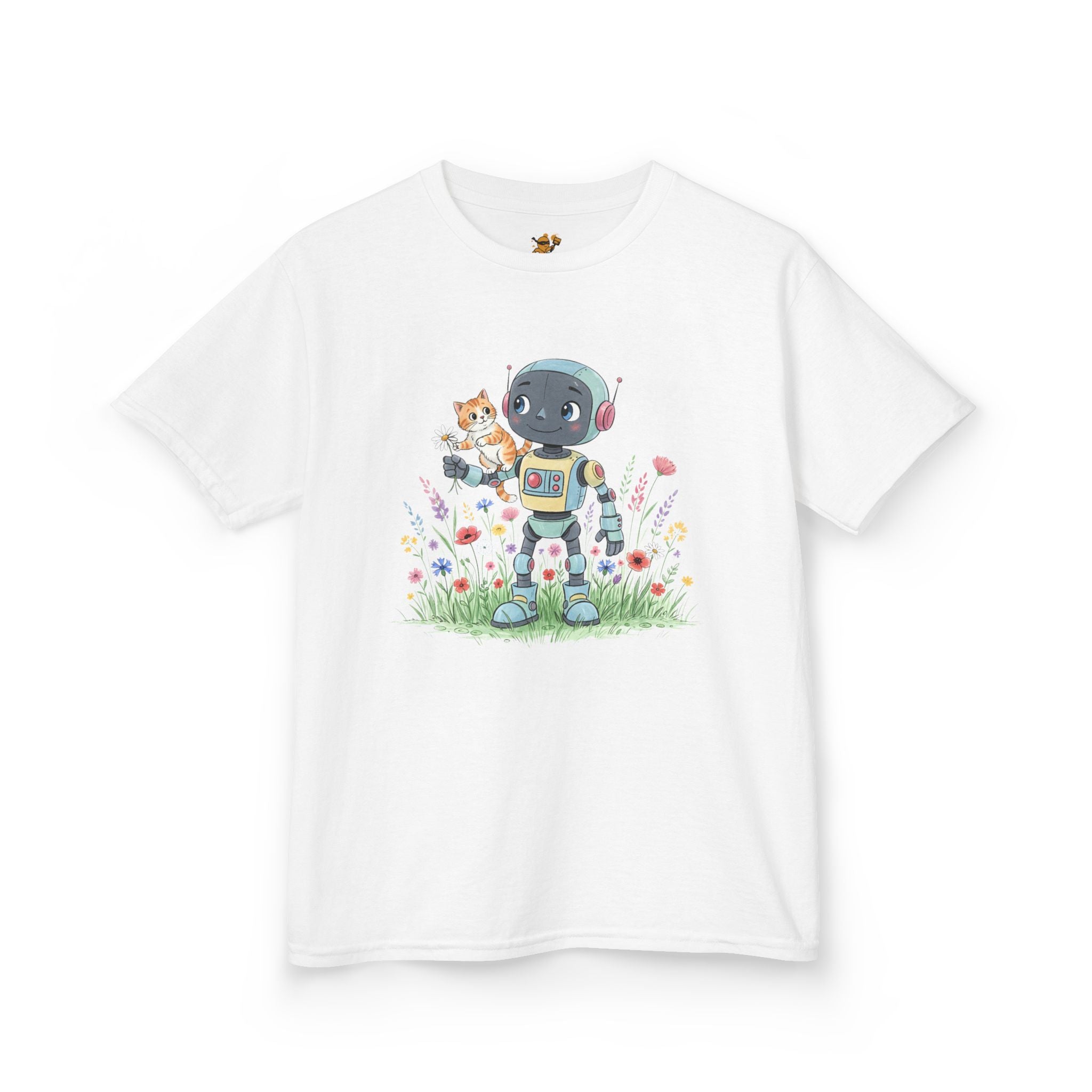 KidBots Kitty Ride, Youth / Kids T-Shirt, Animal Lover Gift, Fun Summer Wear, Birthday Gift, Playtime Apparel