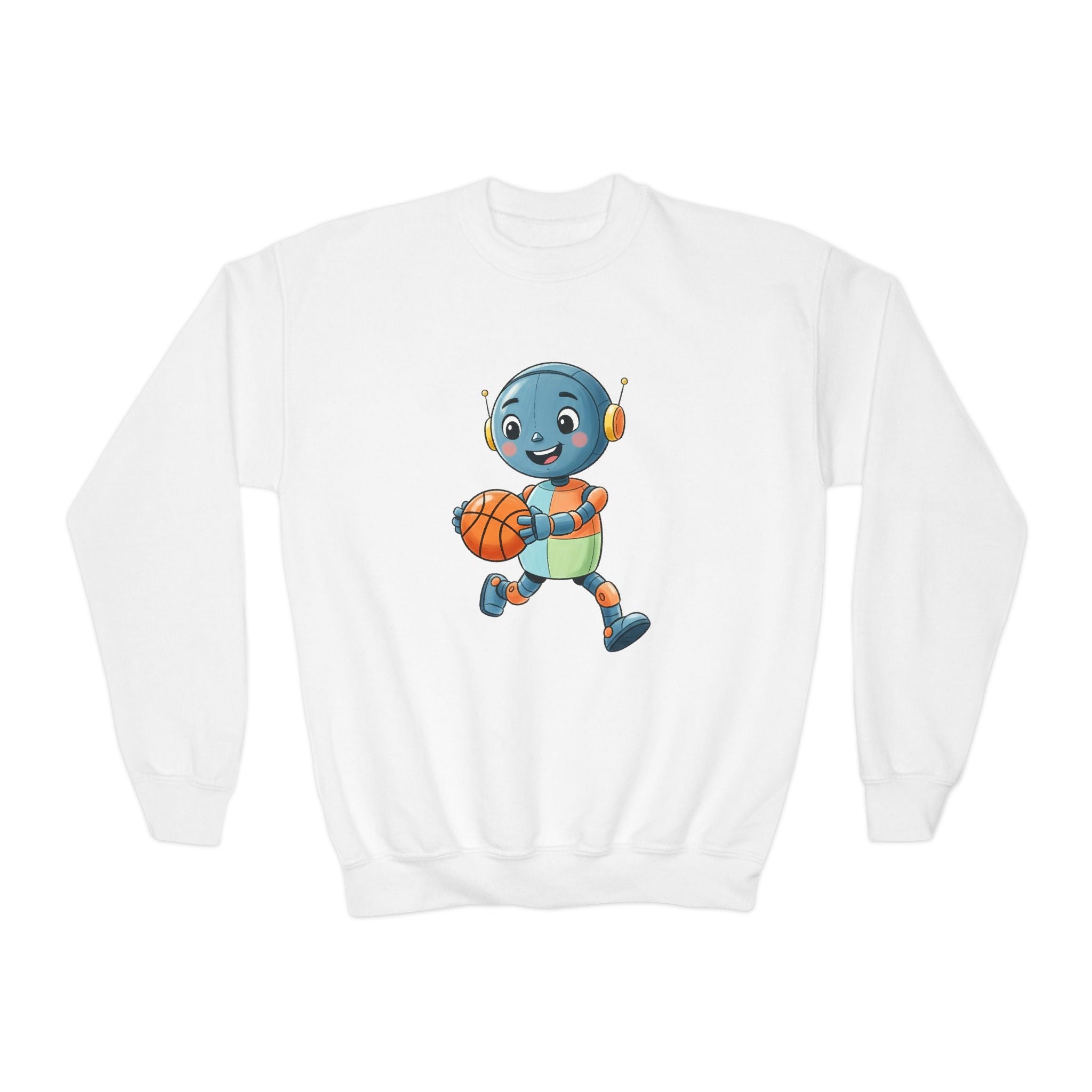 KidBots BBall, Youth Crewneck Sweatshirt, Fun Kids Clothing, Gift for Children, Spring Look, Casual Wear