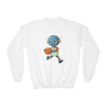 KidBots BBall, Youth Crewneck Sweatshirt