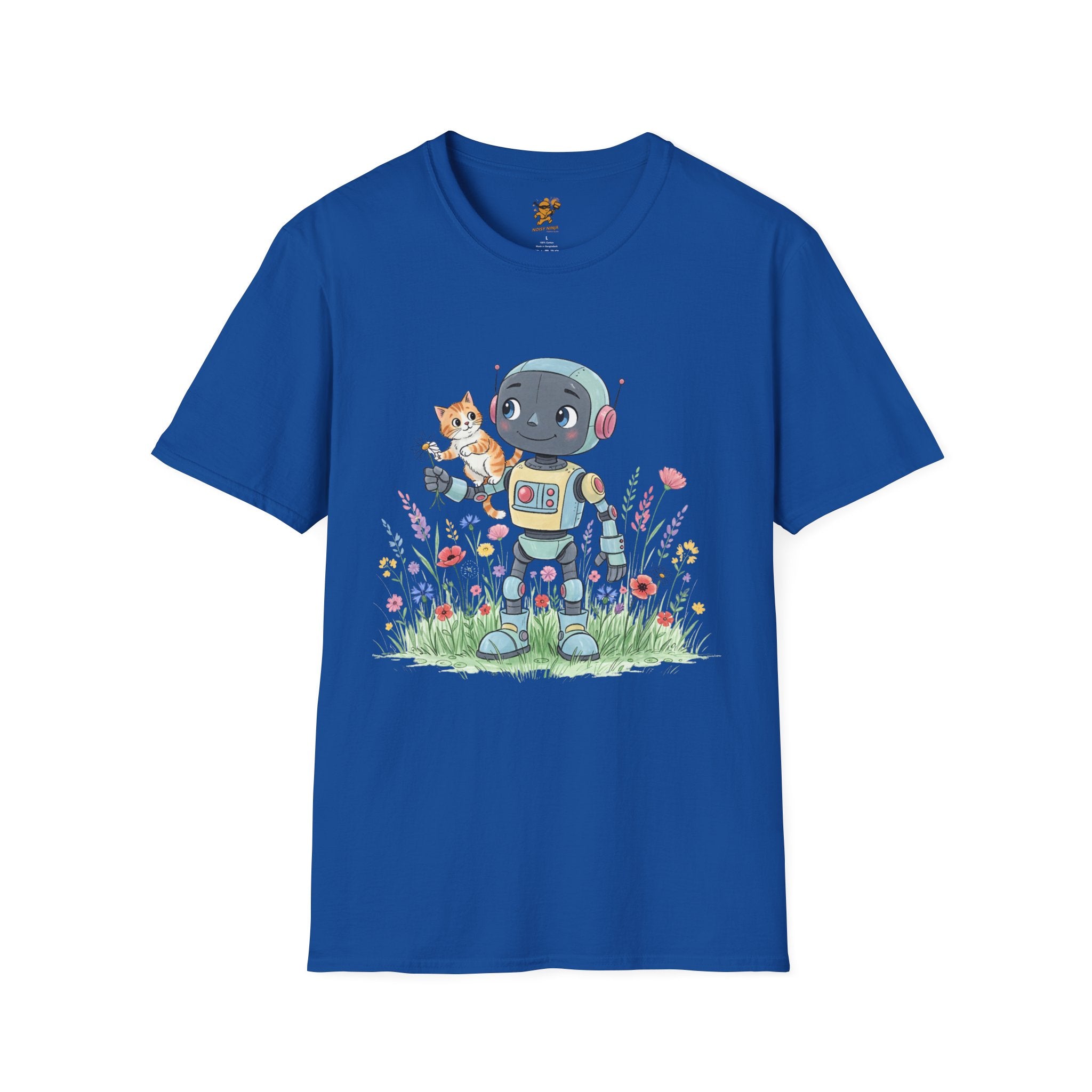 KidBots Kitty Ride Adult Unisex Softstyle T-Shirt | Fun Robot and Dog Design | Gift for Kids and Pet Lovers, Casual Wear, Birthday, Every [...]