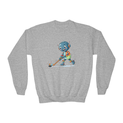 KidBots Hockey G, Youth Crewneck Sweatshirt