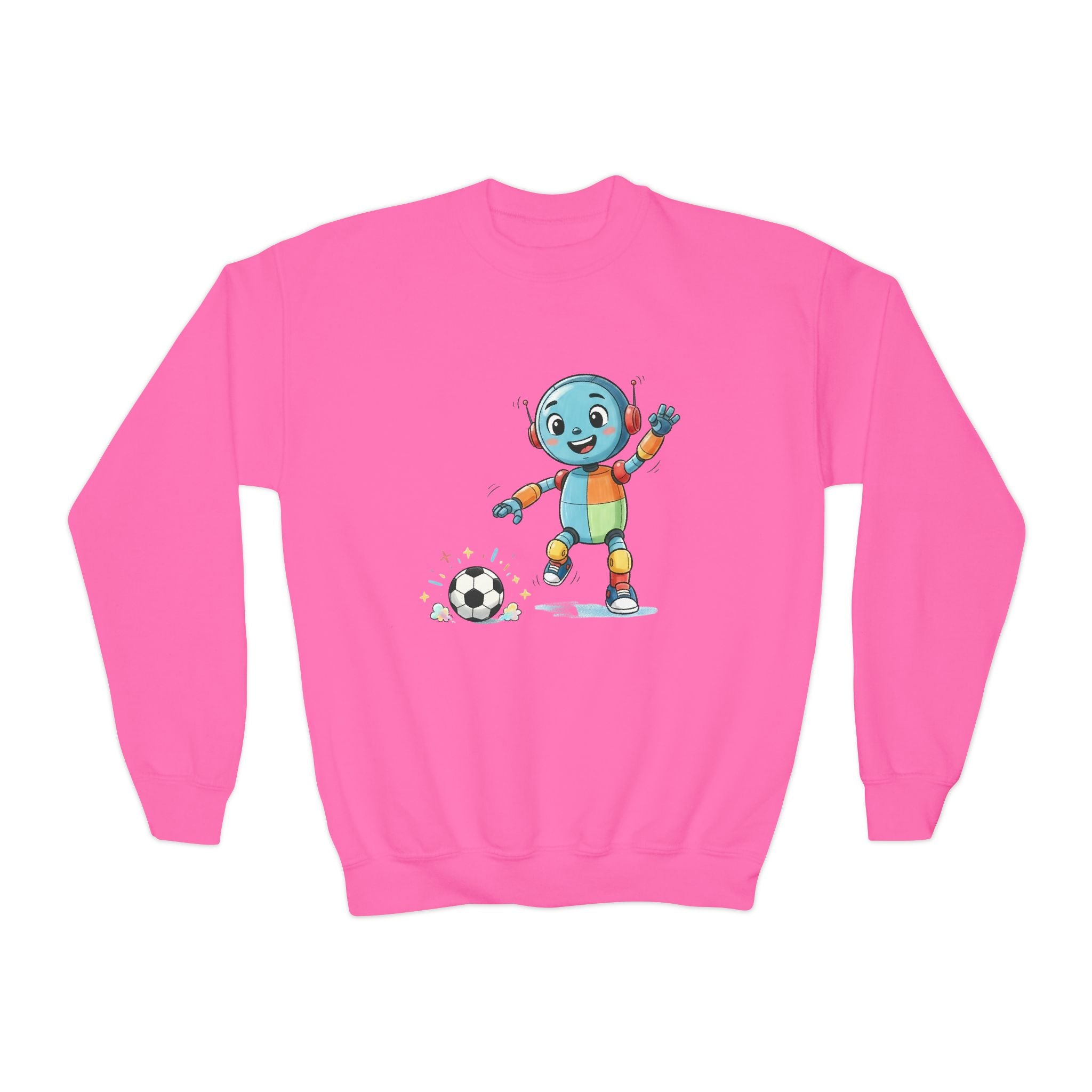KidBots Football / Soccer, Youth Crewneck Sweatshirt, Fun Kids Clothing, Gift for Children, Spring Look, Casual Wear