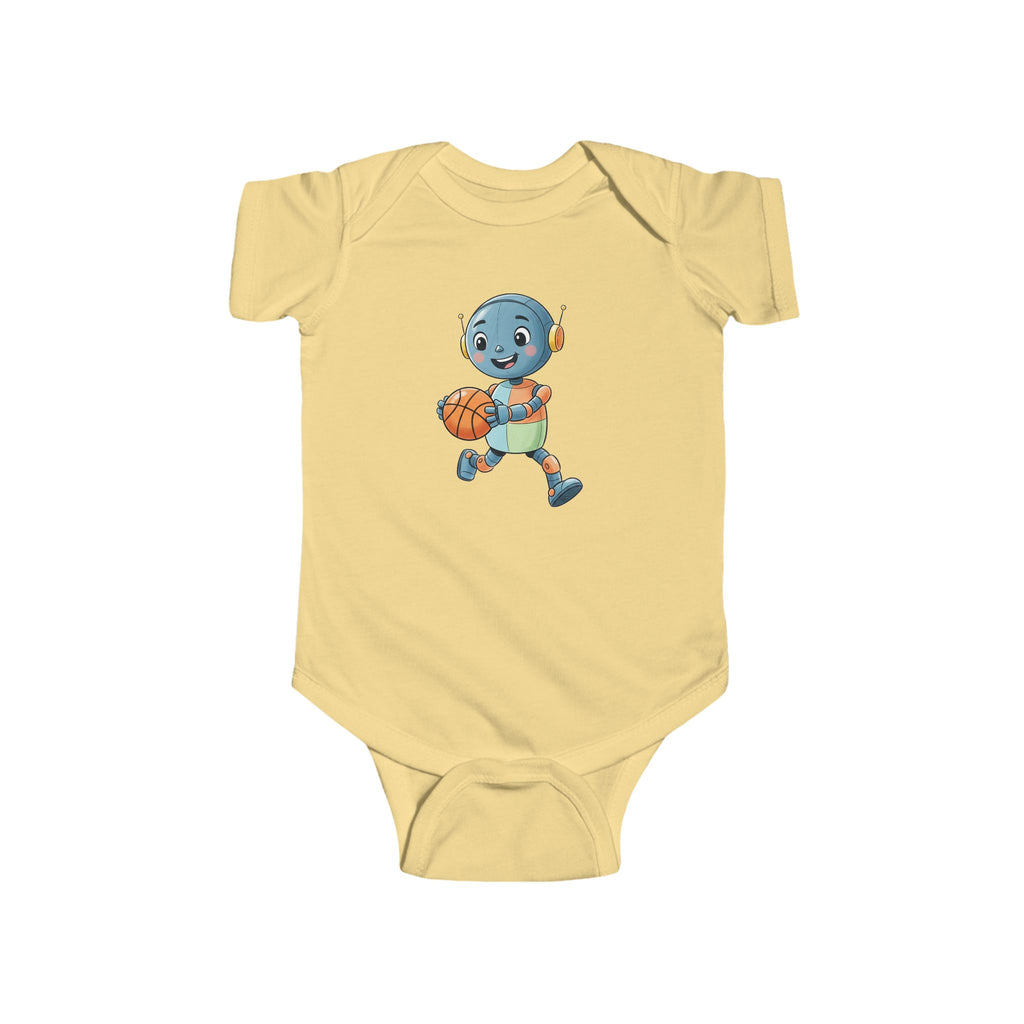 KidBots Sports - Bball -  Baby Bodysuit, Adorable Infant Onesie with Playful Design, Perfect for Baby Showers, Birthdays, Everyday Wear, Gifts