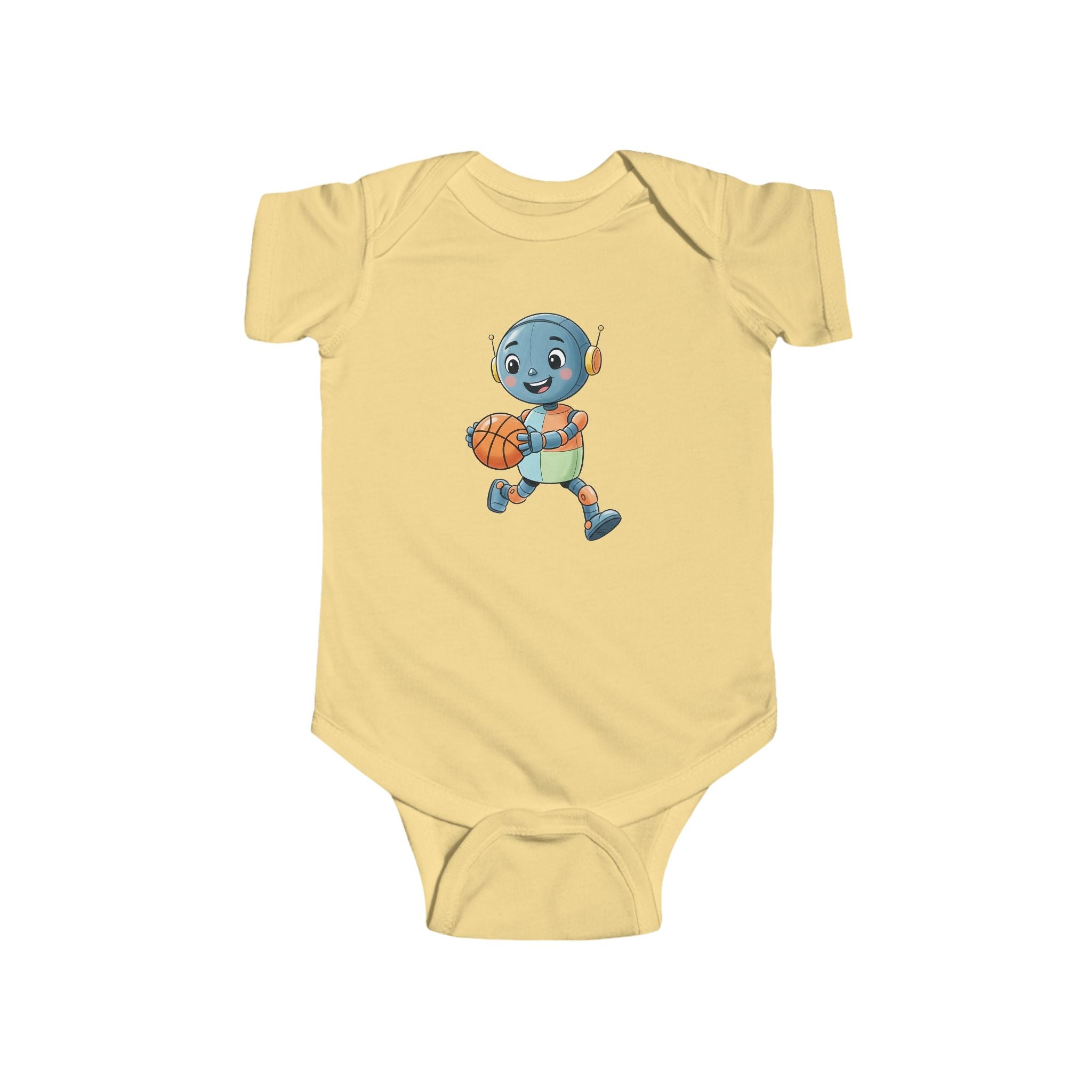 KidBots Sports - Bball -  Baby Bodysuit, Adorable Infant Onesie with Playful Design, Perfect for Baby Showers, Birthdays, Everyday Wear, Gifts
