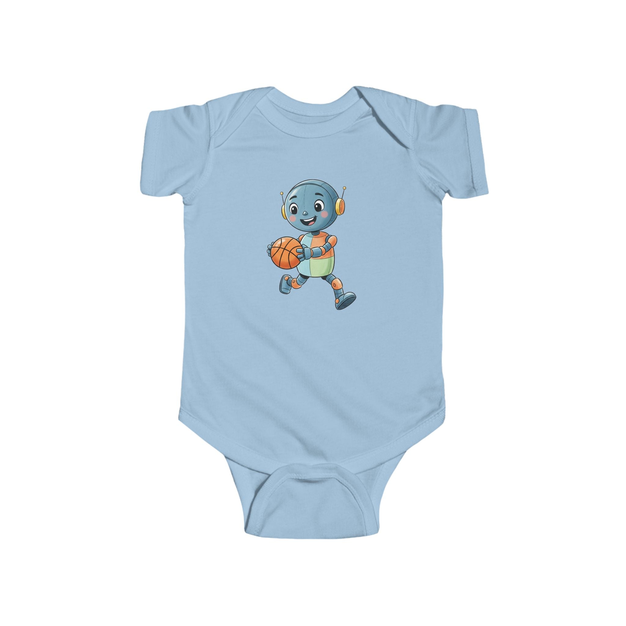 KidBots Sports - Bball -  Baby Bodysuit, Adorable Infant Onesie with Playful Design, Perfect for Baby Showers, Birthdays, Everyday Wear, Gifts