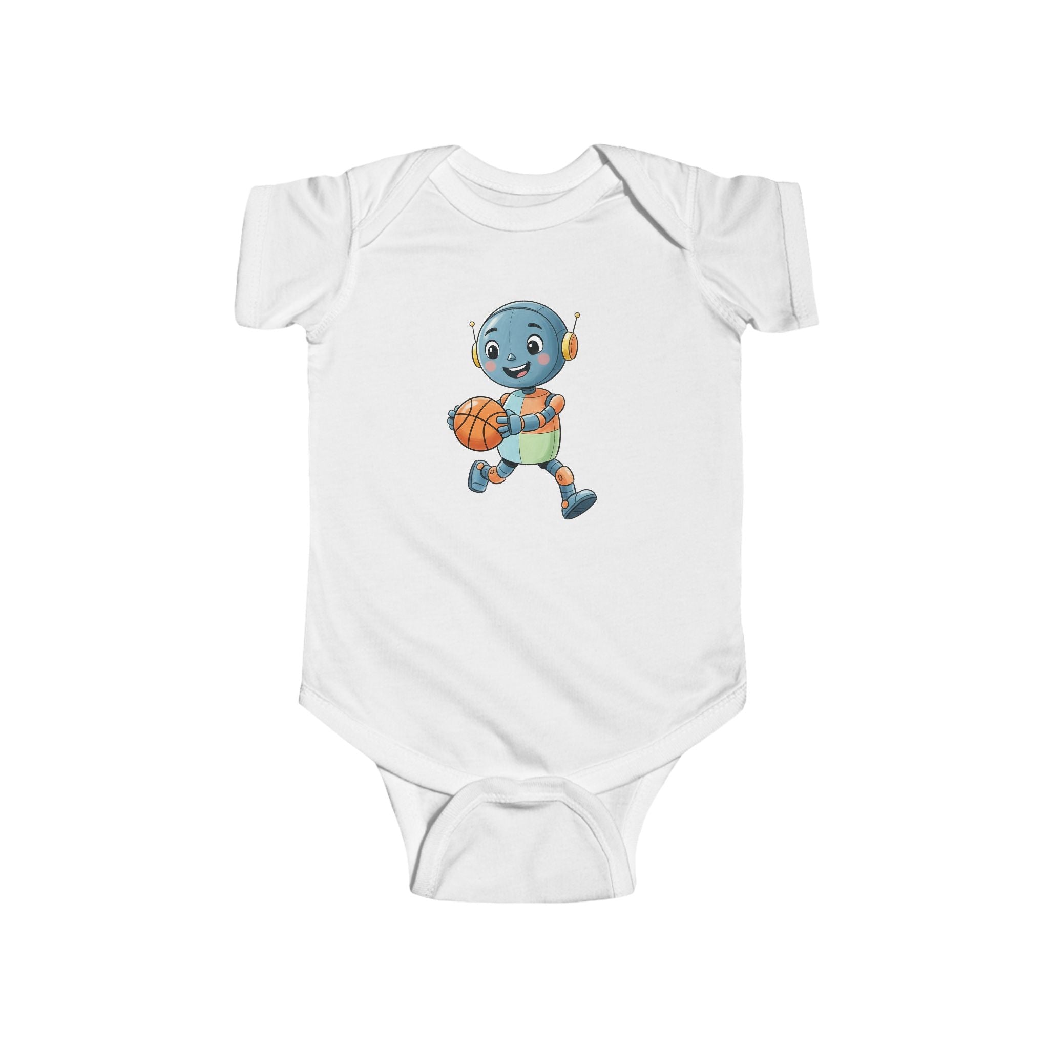 KidBots Sports - Bball -  Baby Bodysuit, Adorable Infant Onesie with Playful Design, Perfect for Baby Showers, Birthdays, Everyday Wear, Gifts