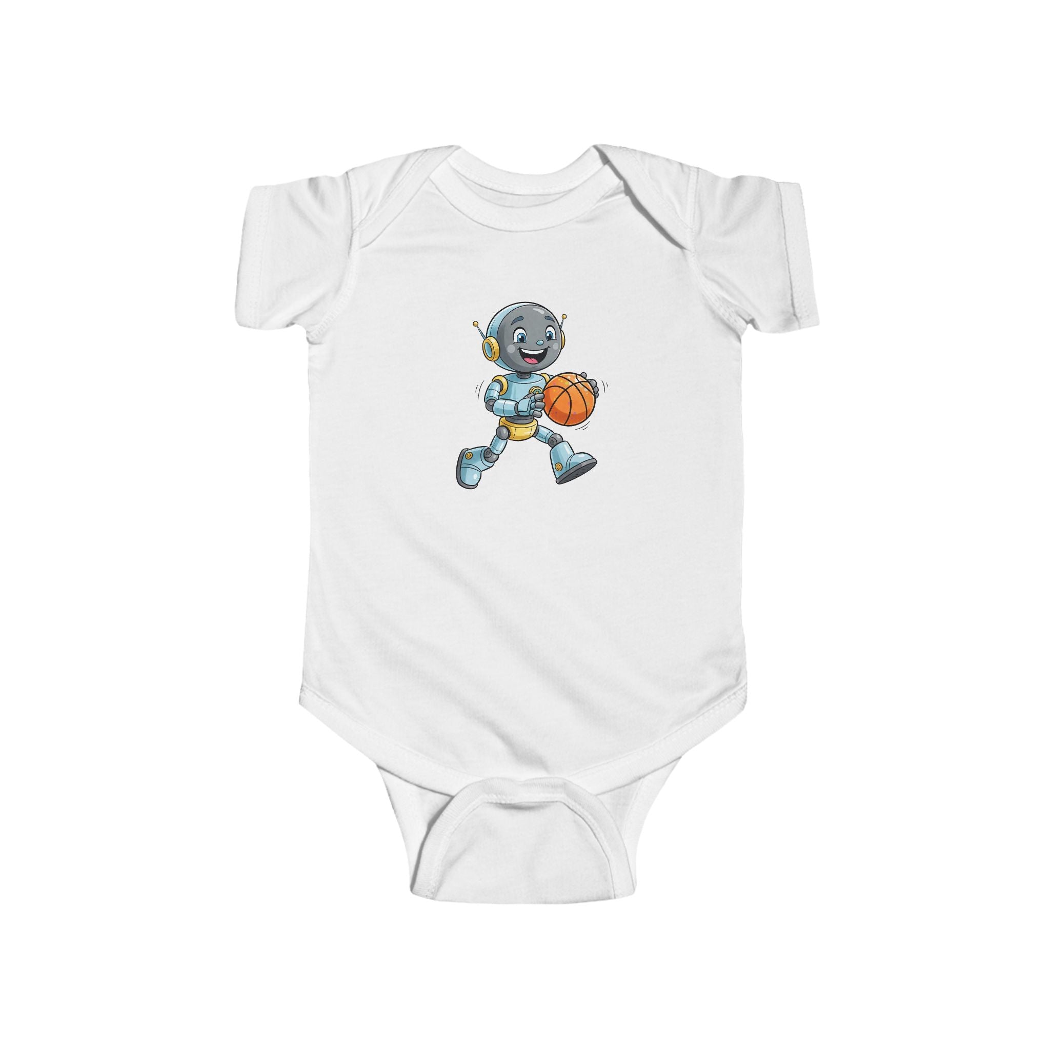 KidBots Sports - Basketball -  Baby Bodysuit, Adorable Infant Onesie with Playful Design, Perfect for Baby Showers, Birthdays, Everyday Wear, Gifts