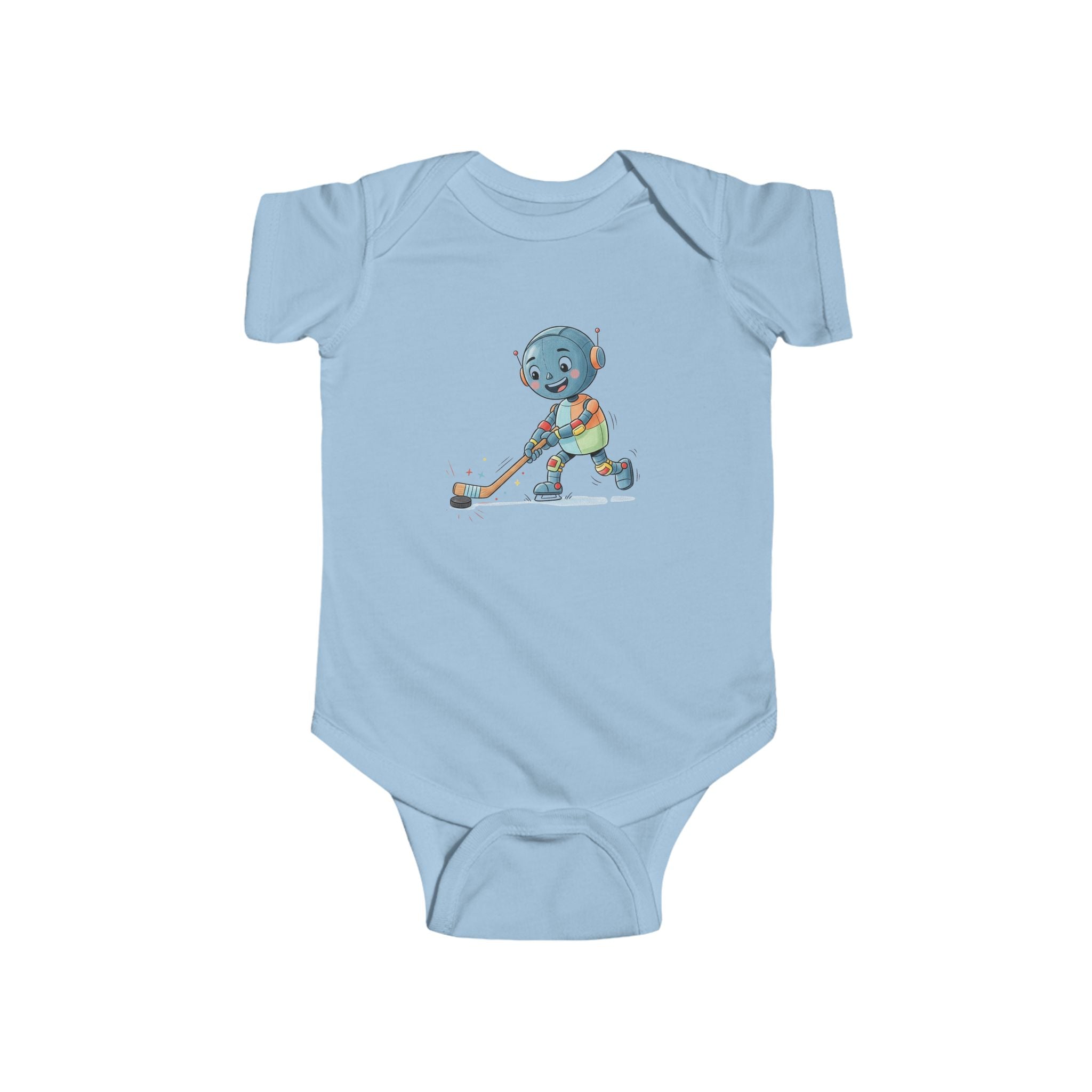 KidBots Sports - Ice Hockey G -  Baby Bodysuit, Adorable Infant Onesie with Playful Design, Perfect for Baby Showers, Birthdays, Everyday Wear, Gifts