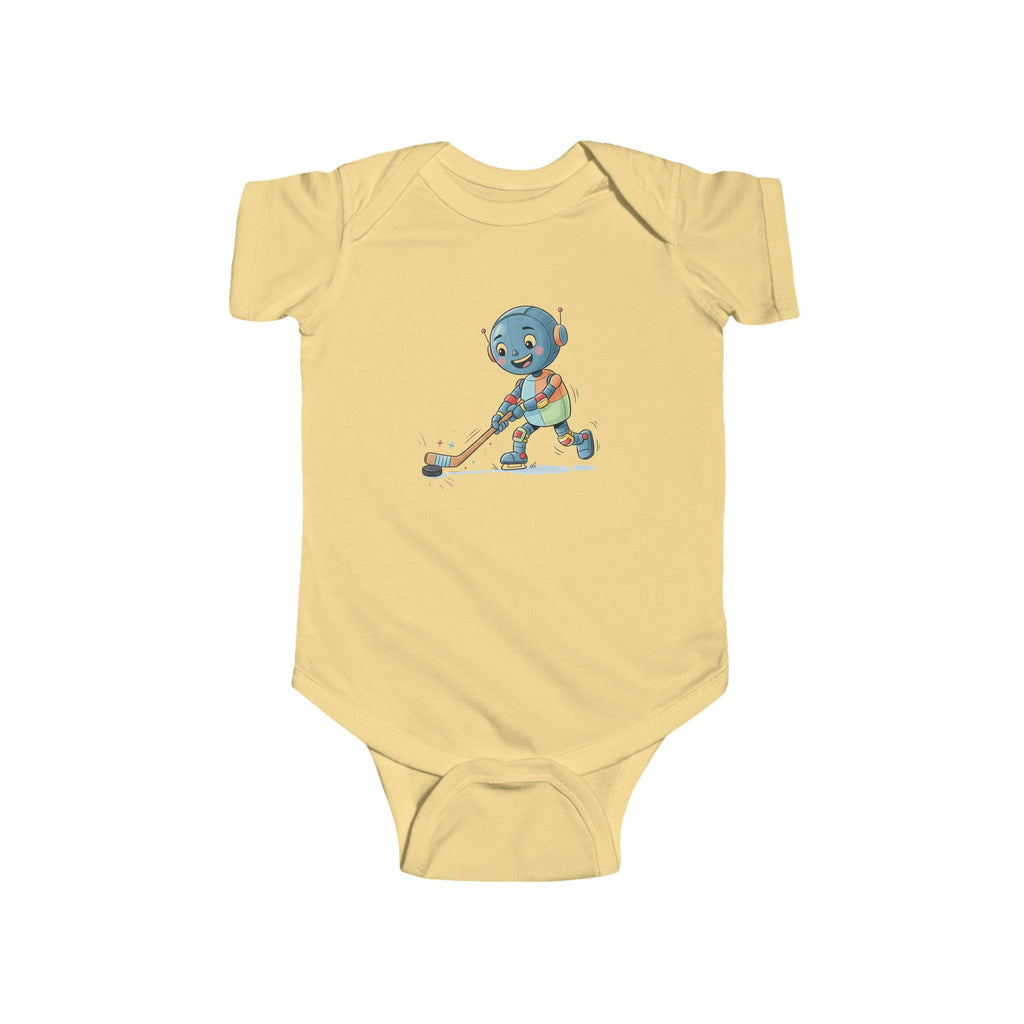 KidBots Sports - Ice Hockey G -  Baby Bodysuit, Adorable Infant Onesie with Playful Design, Perfect for Baby Showers, Birthdays, Everyday Wear, Gifts
