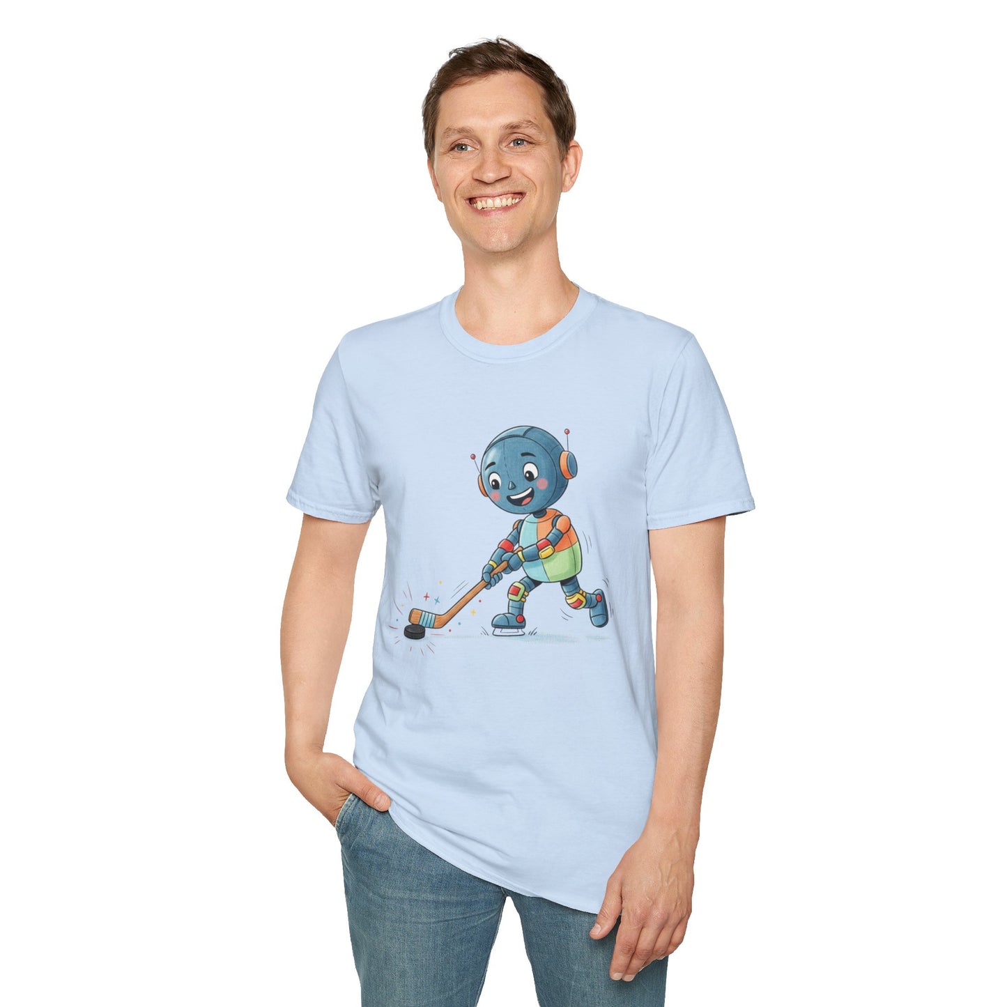 KidBots Hockey G Adult Unisex Softstyle T-Shirt