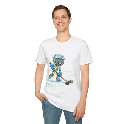 KidBots Hockey H Adult Unisex Softstyle T-Shirt