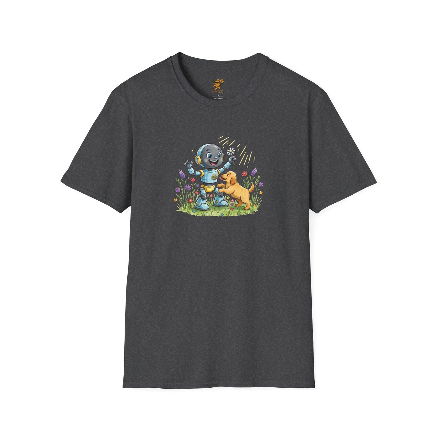 KidBots Happy Puppy Dance Adult Size Unisex Softstyle T-Shirt | Fun Robot and Dog Design | Gift for Kids and Pet Lovers, Casual Wear, Birthday, Every [...]
