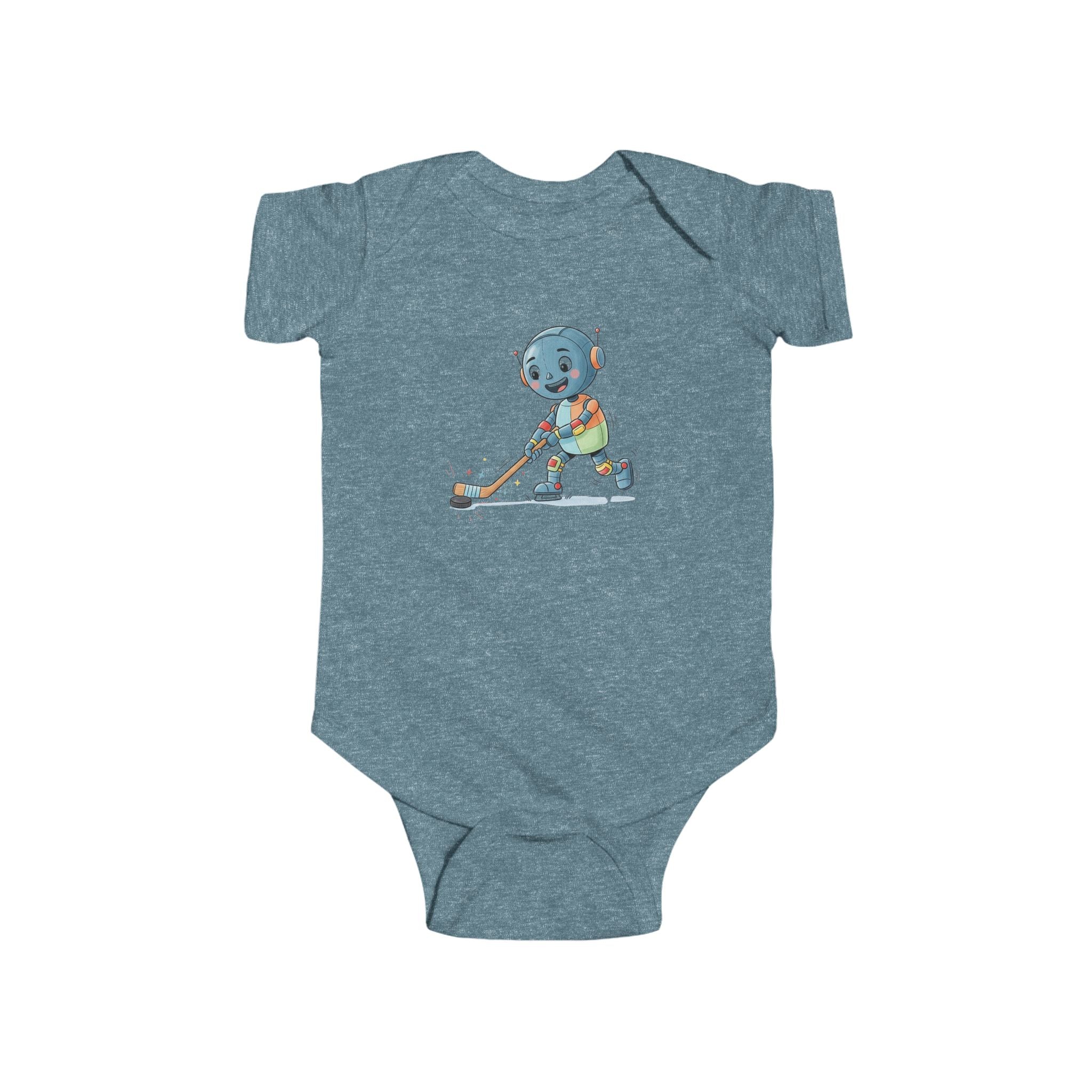 KidBots Sports - Ice Hockey G -  Baby Bodysuit, Adorable Infant Onesie with Playful Design, Perfect for Baby Showers, Birthdays, Everyday Wear, Gifts