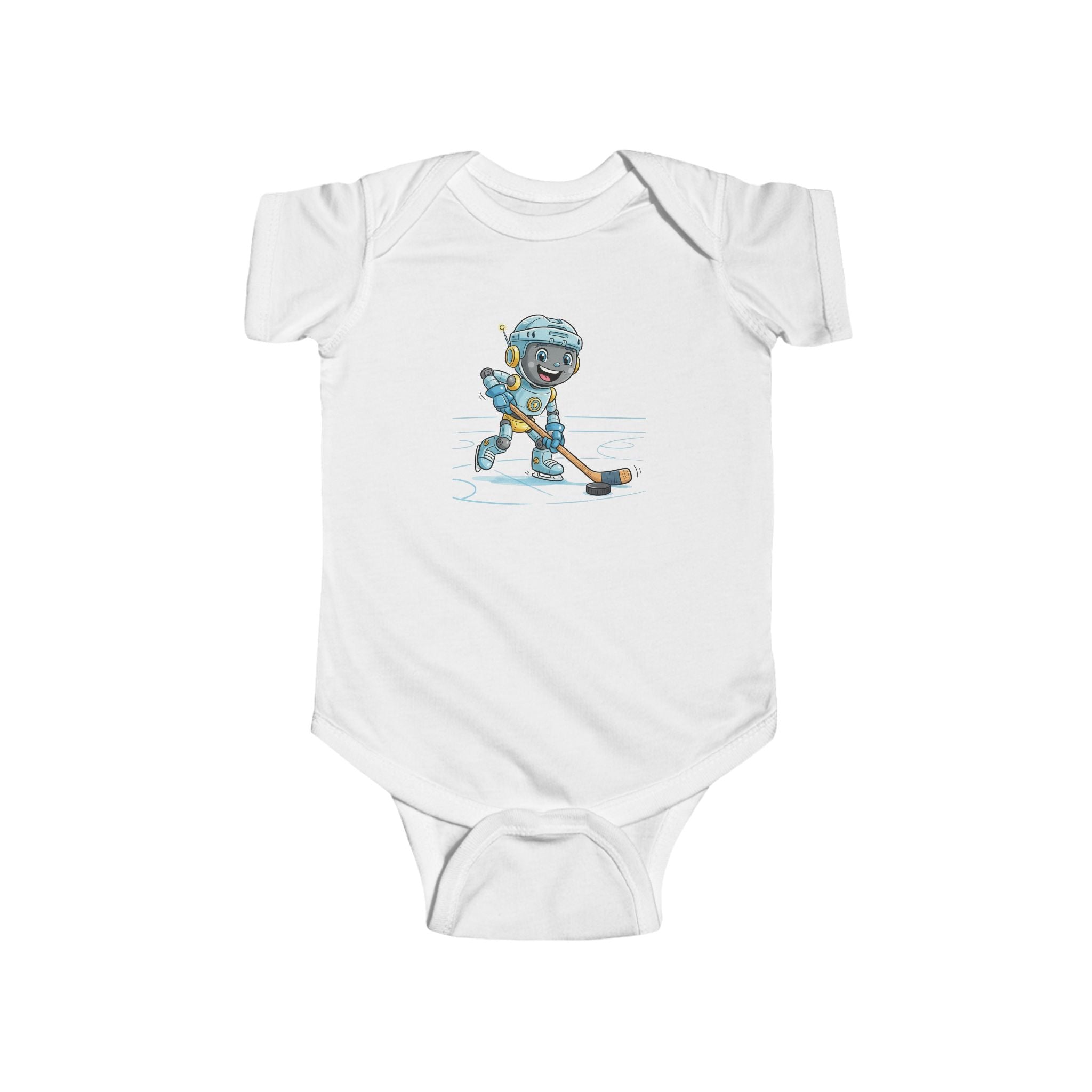 KidBots Sports - Ice Hockey H -  Baby Bodysuit, Adorable Infant Onesie with Playful Design, Perfect for Baby Showers, Birthdays, Everyday Wear, Gifts