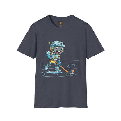 KidBots Hockey H Adult Unisex Softstyle T-Shirt