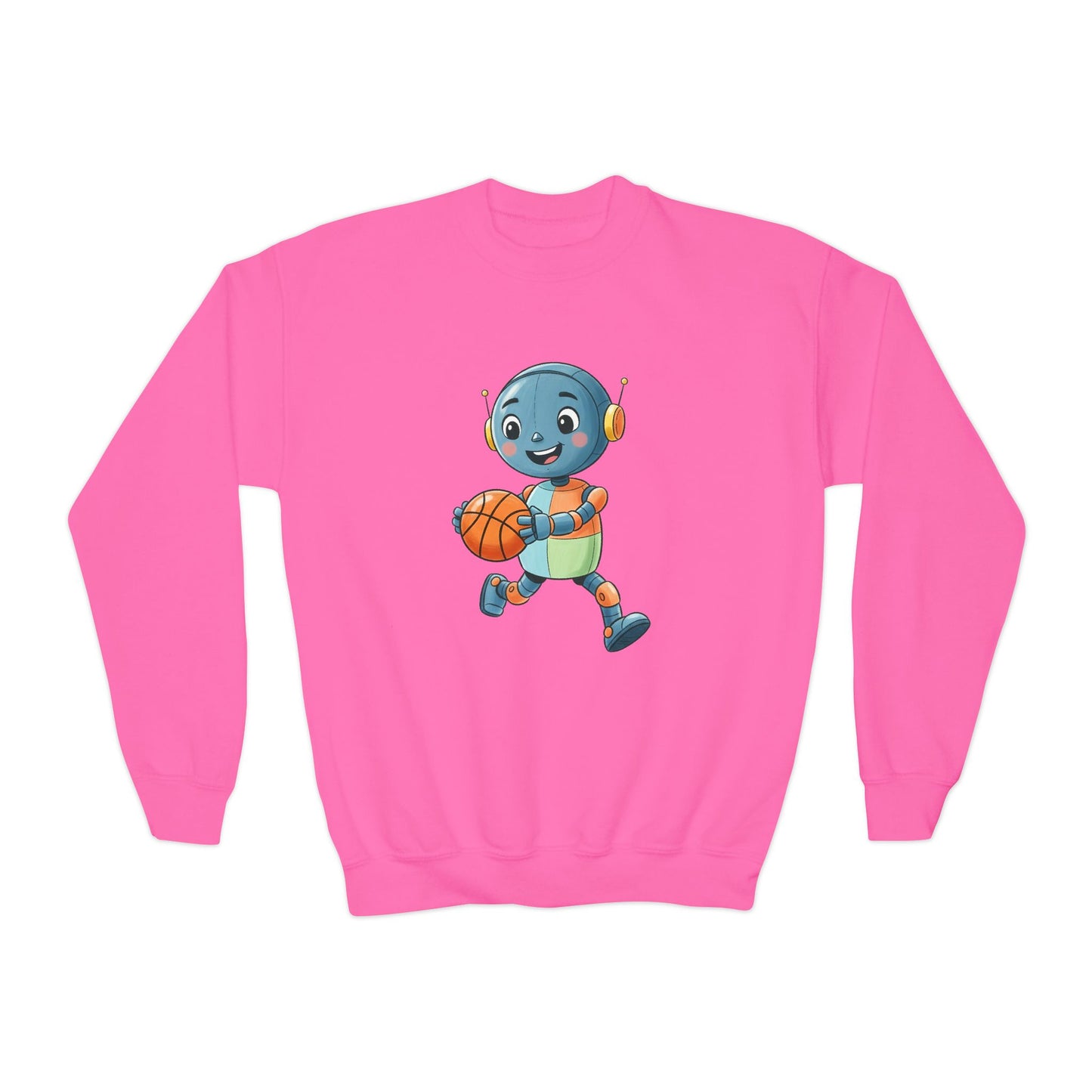 KidBots BBall, Youth Crewneck Sweatshirt