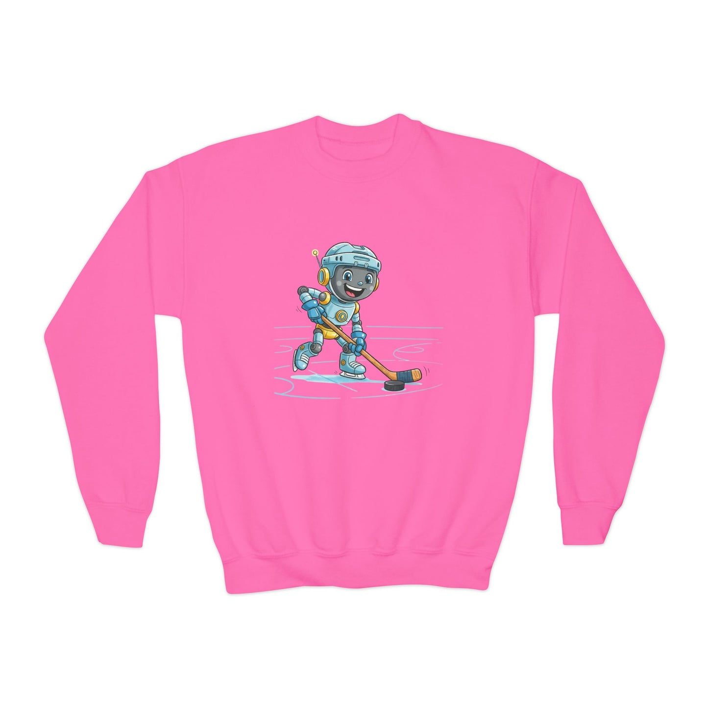 KidBots Hockey H, Youth Crewneck Sweatshirt