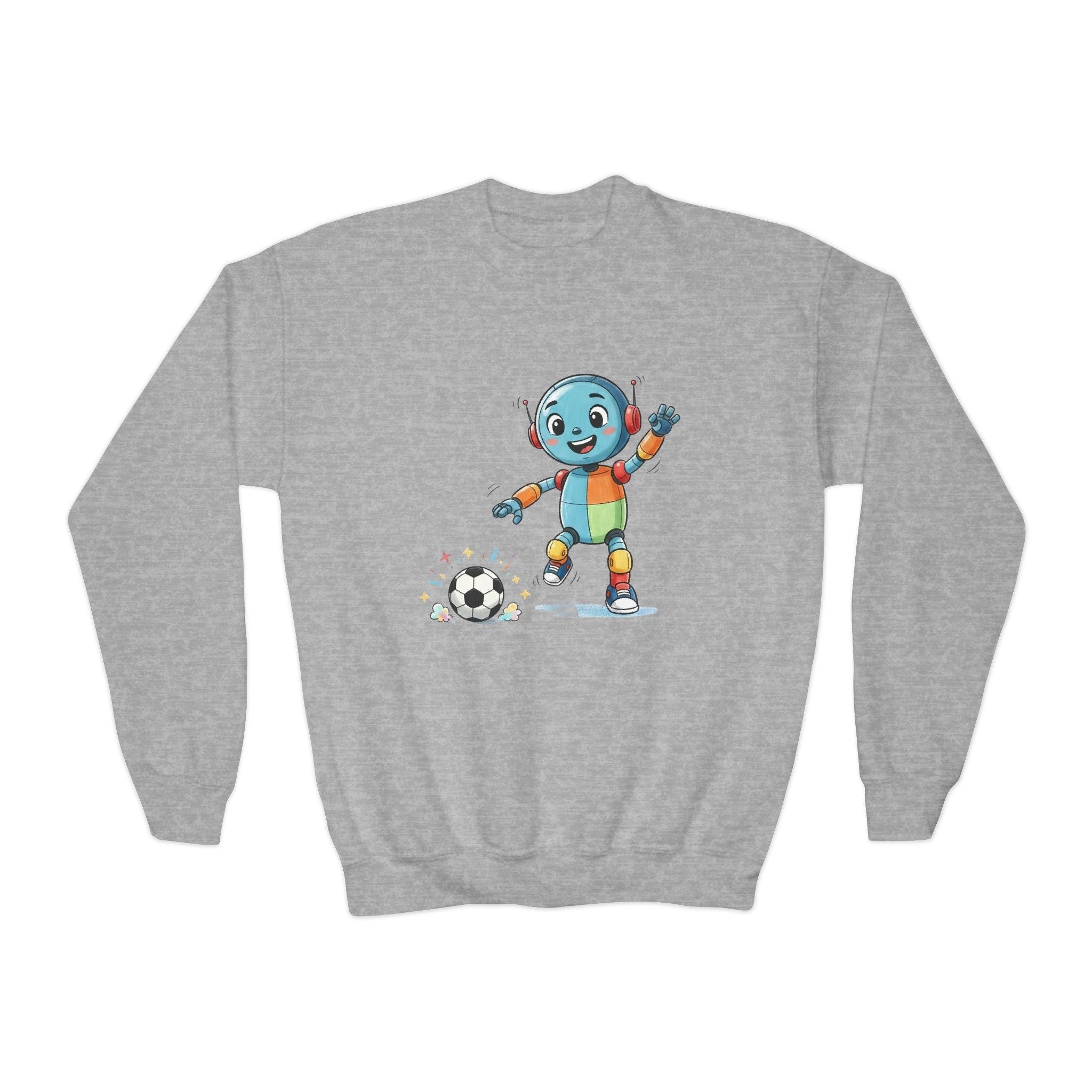 KidBots Football / Soccer, Youth Crewneck Sweatshirt, Fun Kids Clothing, Gift for Children, Spring Look, Casual Wear