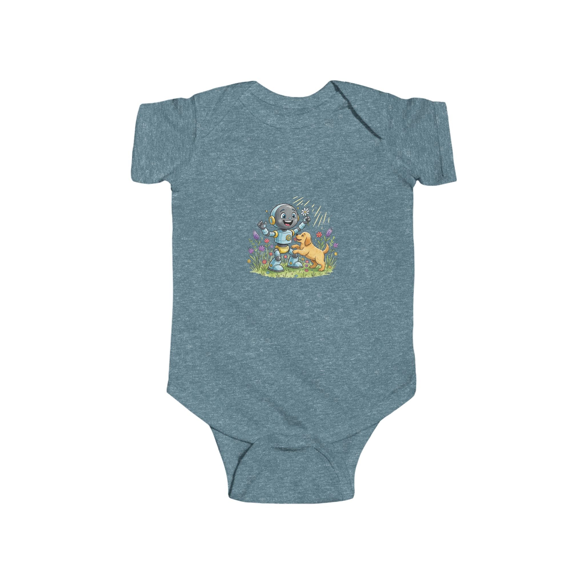 KidBots Puppy Love Baby Bodysuit, Adorable Infant Onesie with Playful Design, Perfect for Baby Showers, Birthdays, Everyday Wear, Gifts