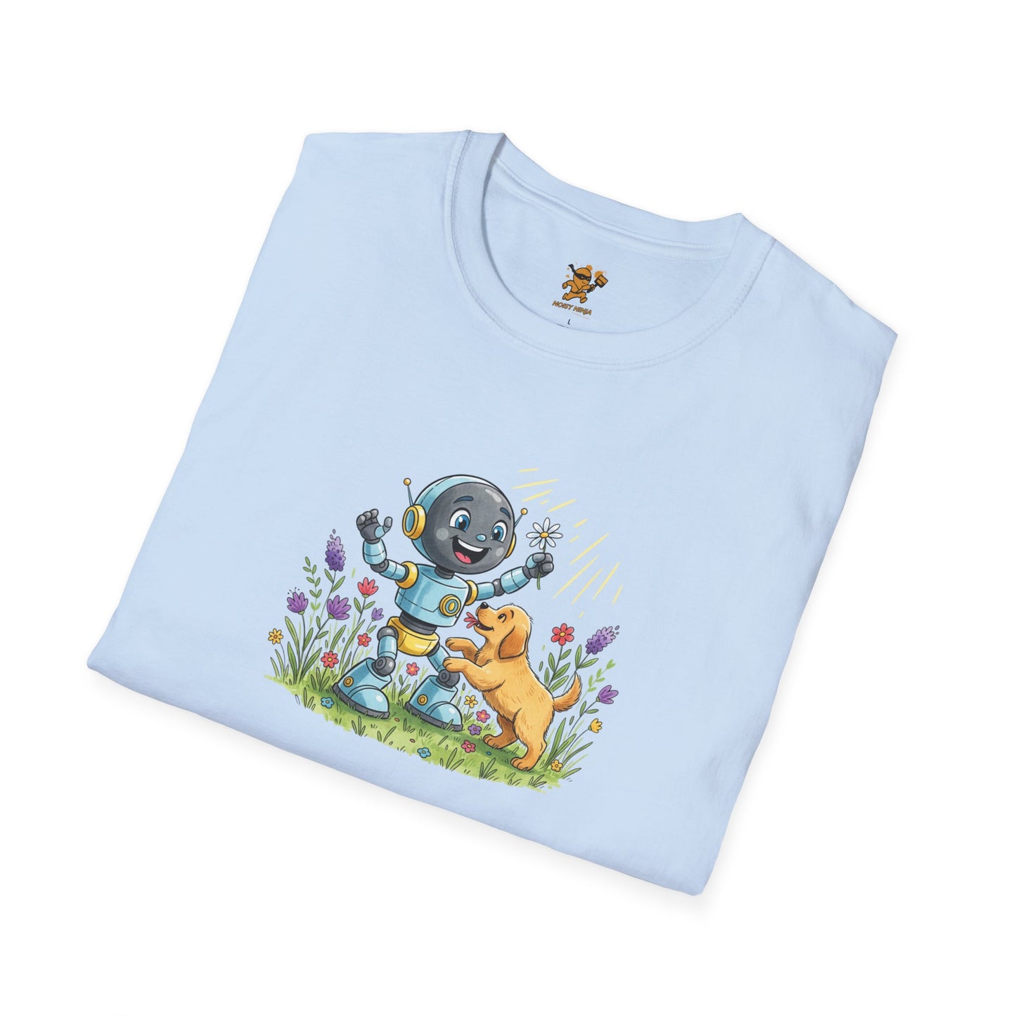 KidBots Happy Puppy Dance Adult Size Unisex Softstyle T-Shirt | Fun Robot and Dog Design | Gift for Kids and Pet Lovers, Casual Wear, Birthday, Every [...]