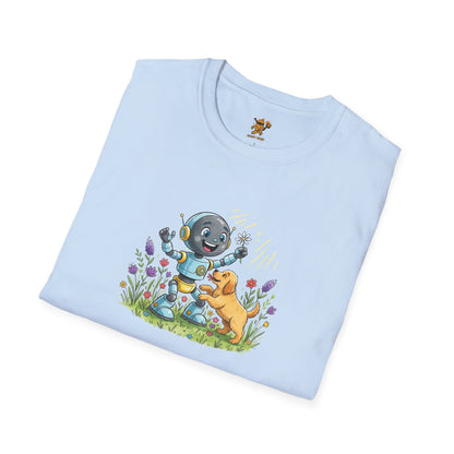 KidBots Happy Puppy Dance Adult Size Unisex Softstyle T-Shirt | Fun Robot and Dog Design | Gift for Kids and Pet Lovers, Casual Wear, Birthday, Every [...]