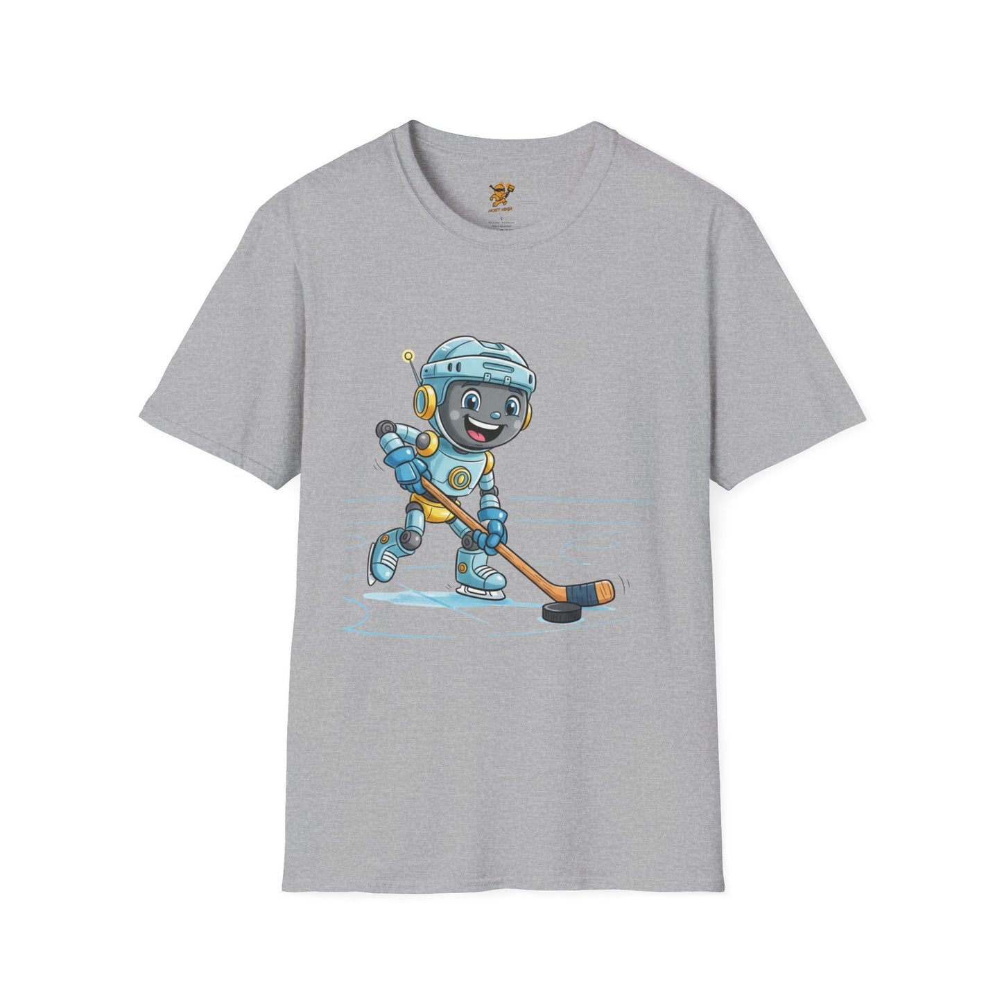 KidBots Hockey H Adult Unisex Softstyle T-Shirt
