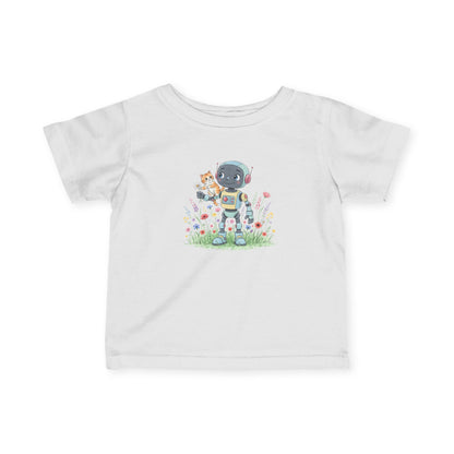 KidBots Kitty Ride -  Adorable Infant Fine Jersey Tee with Cute Animal Design, Perfect Gift for Baby Showers, Birthdays, Everyday Wear, Kids Tee, Baby Clothes