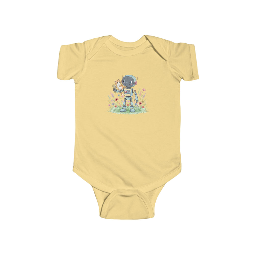 KidBots Kitty Ride Baby Bodysuit, Adorable Infant Onesie with Playful Design, Perfect for Baby Showers, Birthdays, Everyday Wear, Gifts