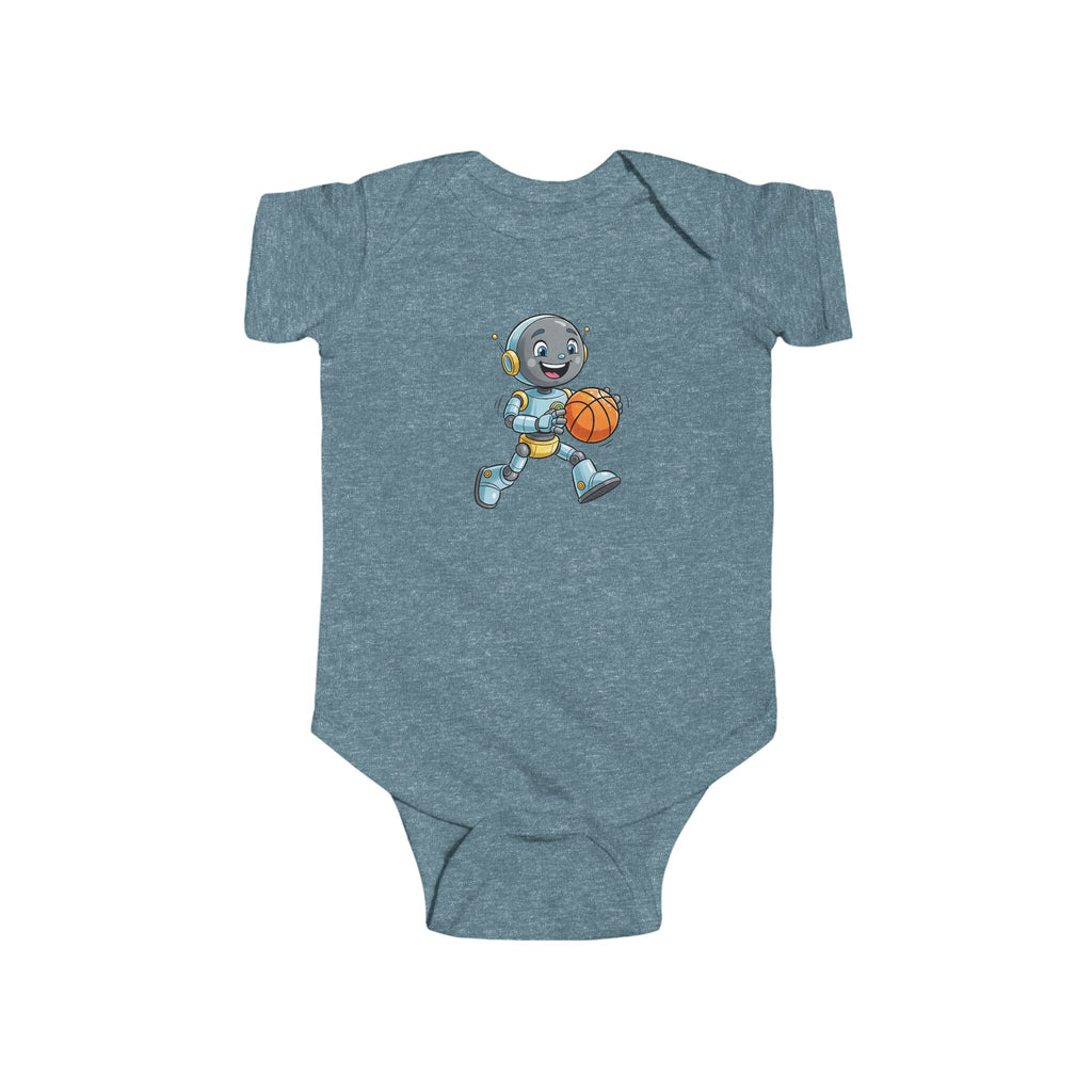 KidBots Sports - Basketball -  Baby Bodysuit, Adorable Infant Onesie with Playful Design, Perfect for Baby Showers, Birthdays, Everyday Wear, Gifts