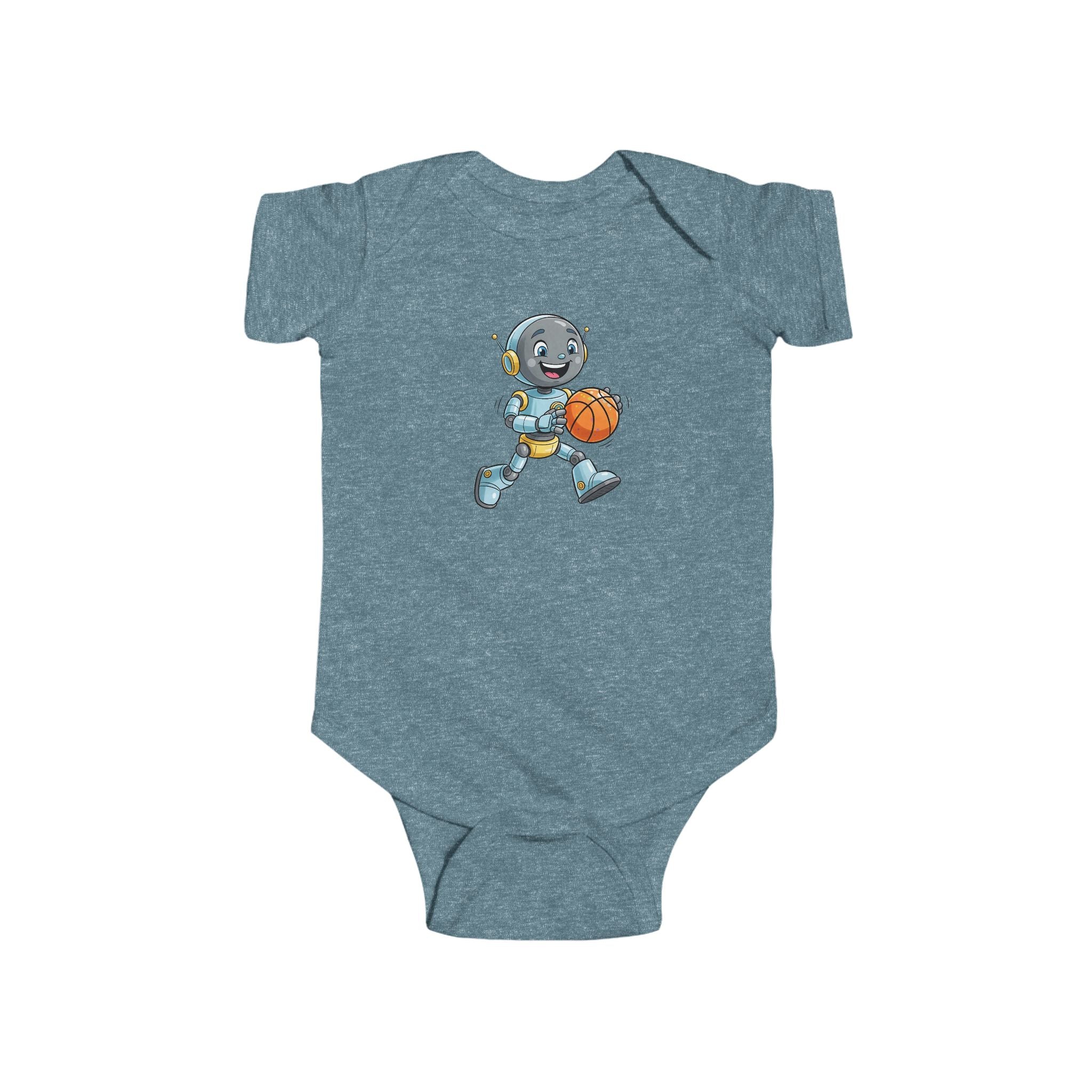 KidBots Sports - Basketball -  Baby Bodysuit, Adorable Infant Onesie with Playful Design, Perfect for Baby Showers, Birthdays, Everyday Wear, Gifts
