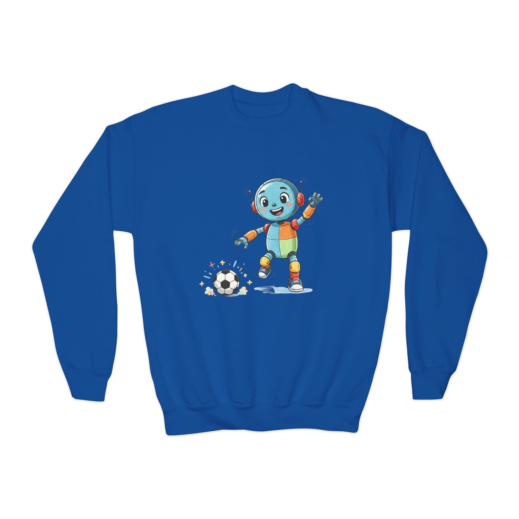 KidBots Football / Soccer, Youth Crewneck Sweatshirt, Fun Kids Clothing, Gift for Children, Spring Look, Casual Wear