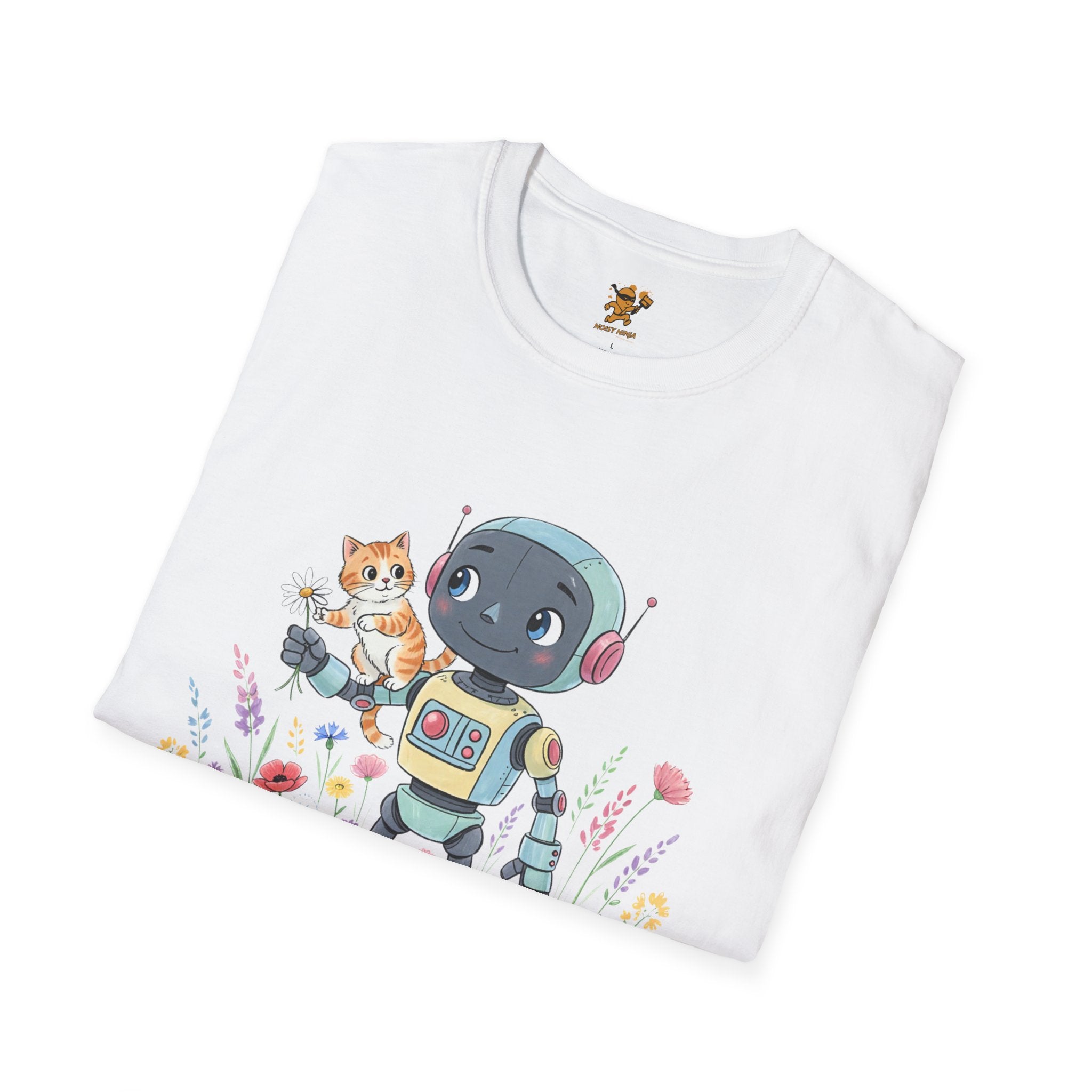 KidBots Kitty Ride Adult Unisex Softstyle T-Shirt | Fun Robot and Dog Design | Gift for Kids and Pet Lovers, Casual Wear, Birthday, Every [...]