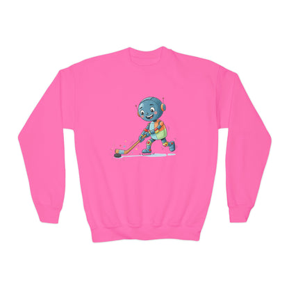 KidBots Hockey G, Youth Crewneck Sweatshirt