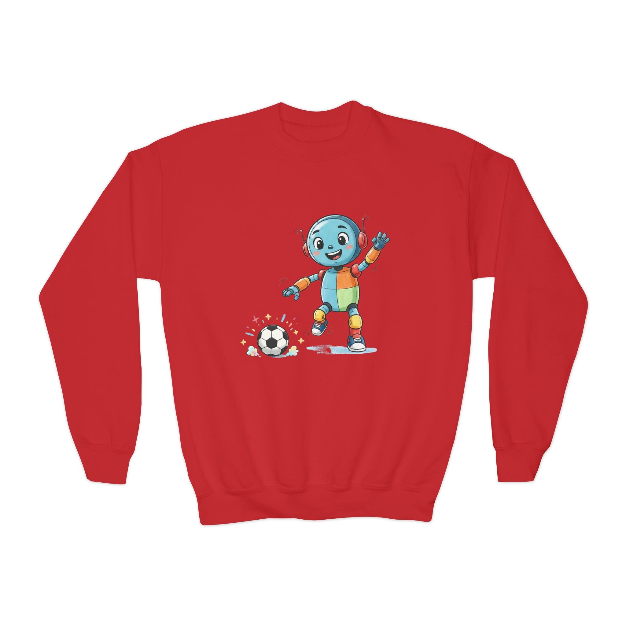 KidBots Football / Soccer, Youth Crewneck Sweatshirt, Fun Kids Clothing, Gift for Children, Spring Look, Casual Wear