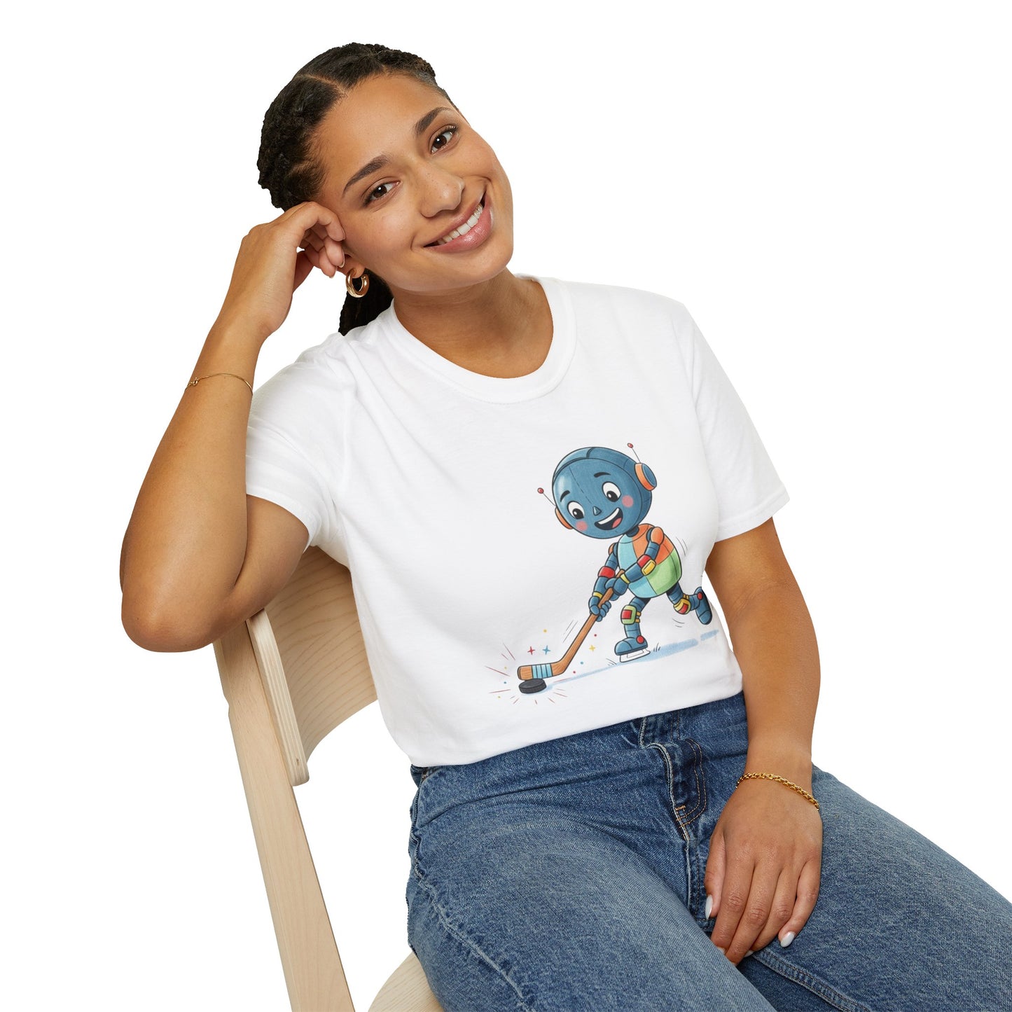 KidBots Hockey G Adult Unisex Softstyle T-Shirt