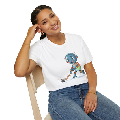 KidBots Hockey G Adult Unisex Softstyle T-Shirt