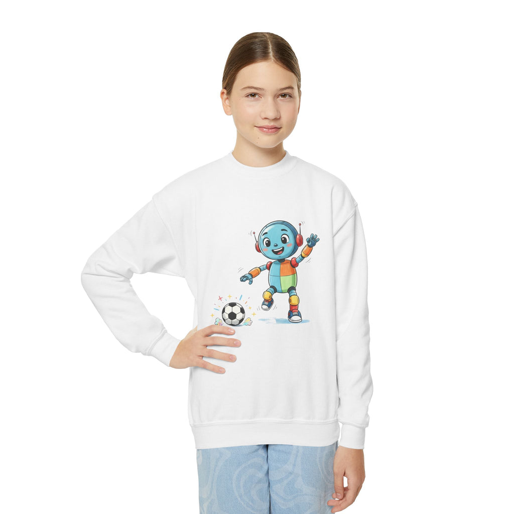 KidBots Football / Soccer, Youth Crewneck Sweatshirt, Fun Kids Clothing, Gift for Children, Spring Look, Casual Wear