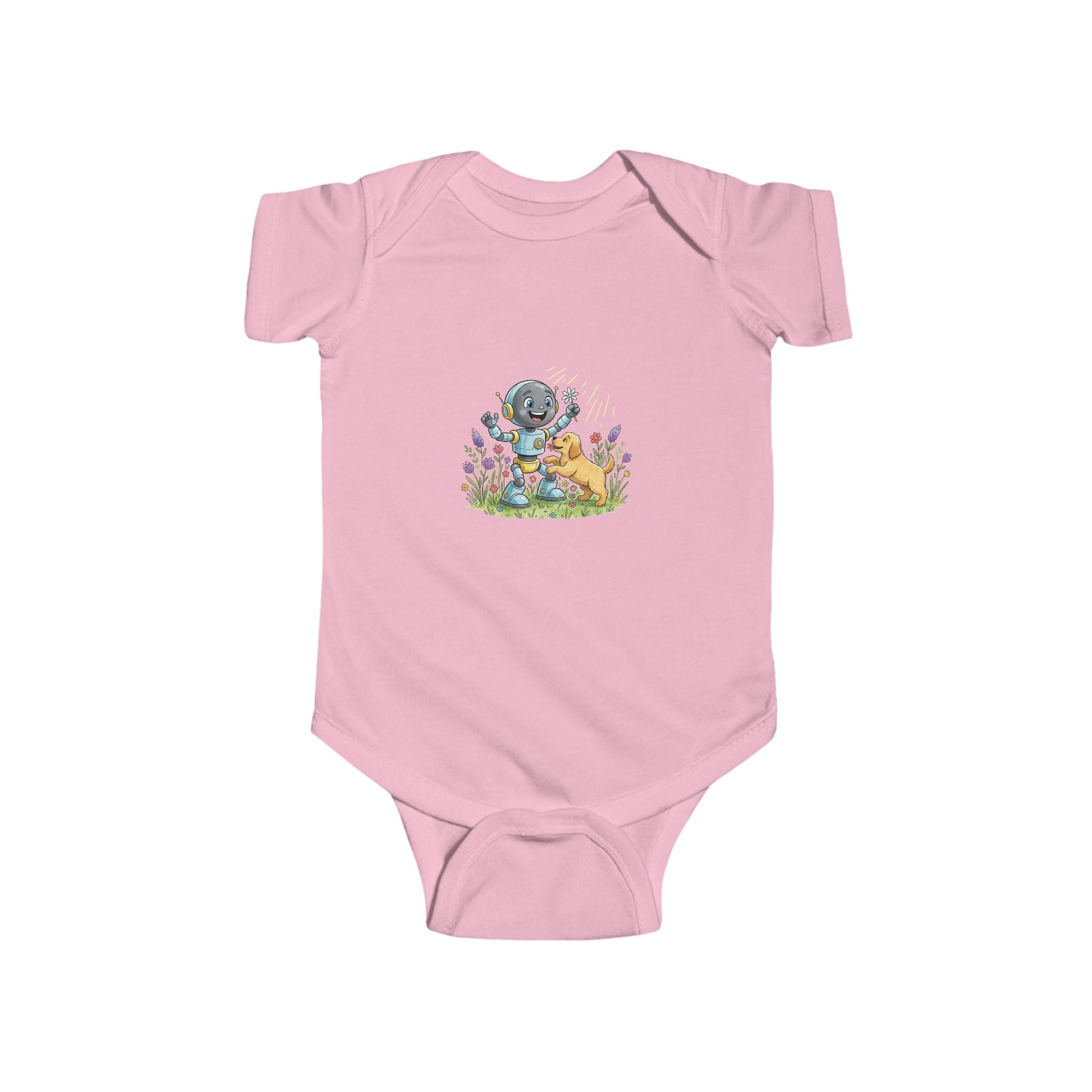 KidBots Puppy Love Baby Bodysuit, Adorable Infant Onesie with Playful Design, Perfect for Baby Showers, Birthdays, Everyday Wear, Gifts