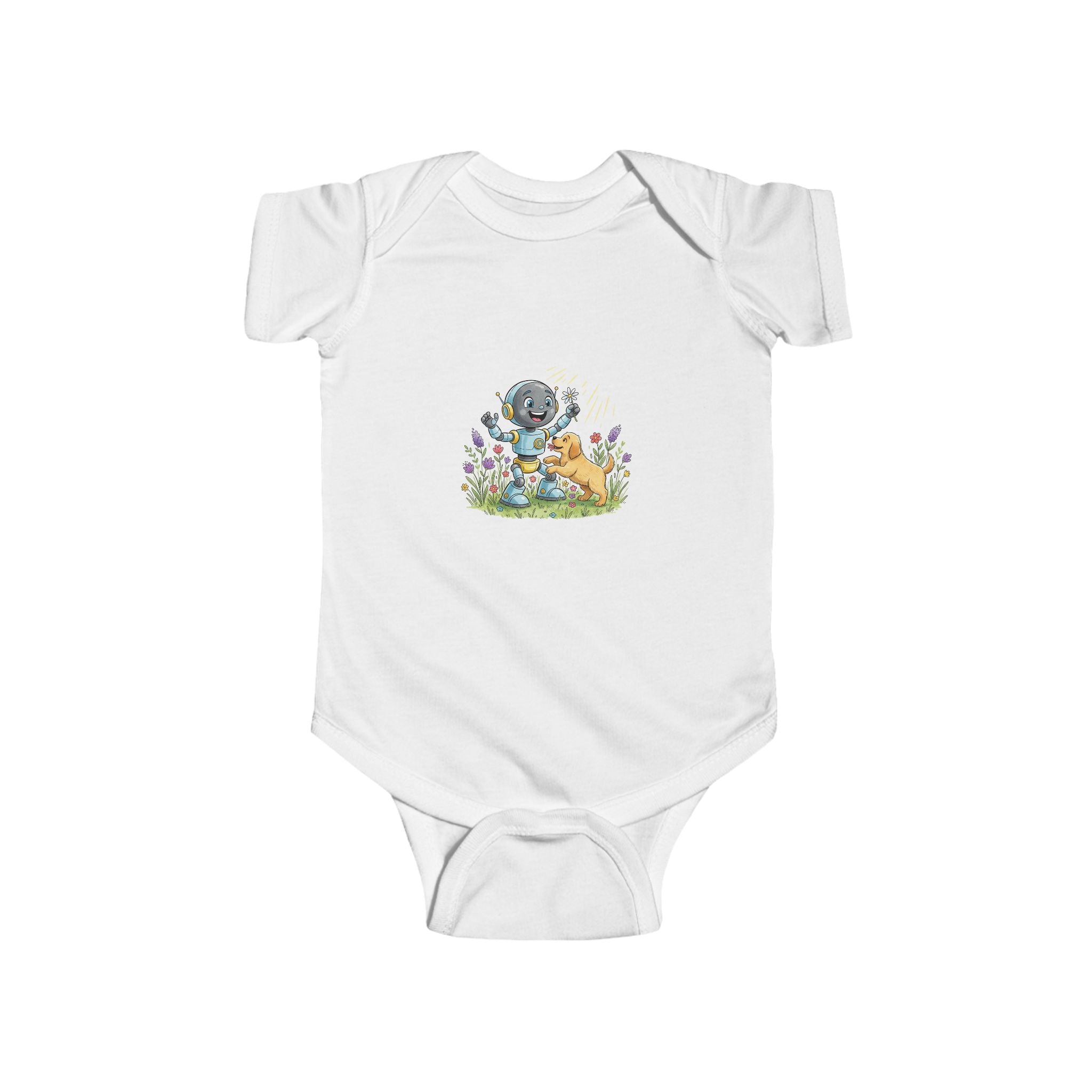 KidBots Puppy Love Baby Bodysuit, Adorable Infant Onesie with Playful Design, Perfect for Baby Showers, Birthdays, Everyday Wear, Gifts