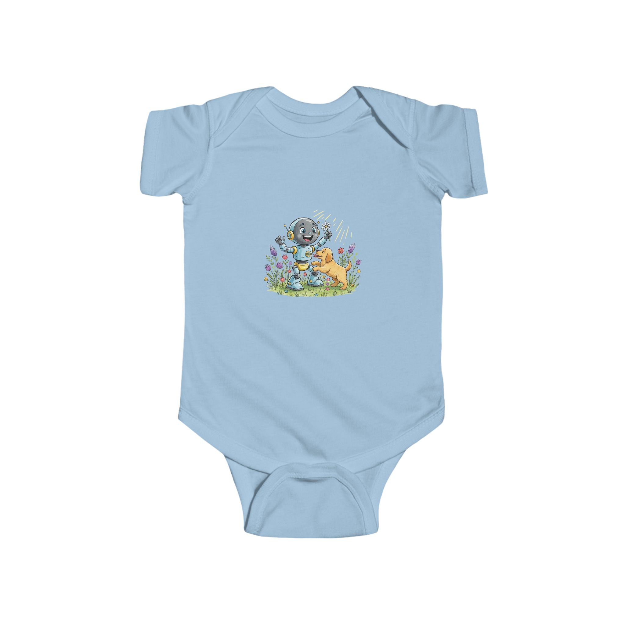 KidBots Puppy Love Baby Bodysuit, Adorable Infant Onesie with Playful Design, Perfect for Baby Showers, Birthdays, Everyday Wear, Gifts