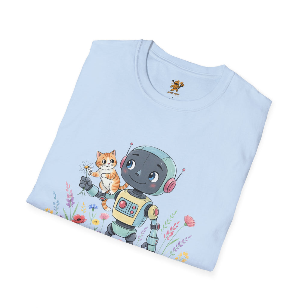 KidBots Kitty Ride Adult Unisex Softstyle T-Shirt | Fun Robot and Dog Design | Gift for Kids and Pet Lovers, Casual Wear, Birthday, Every [...]
