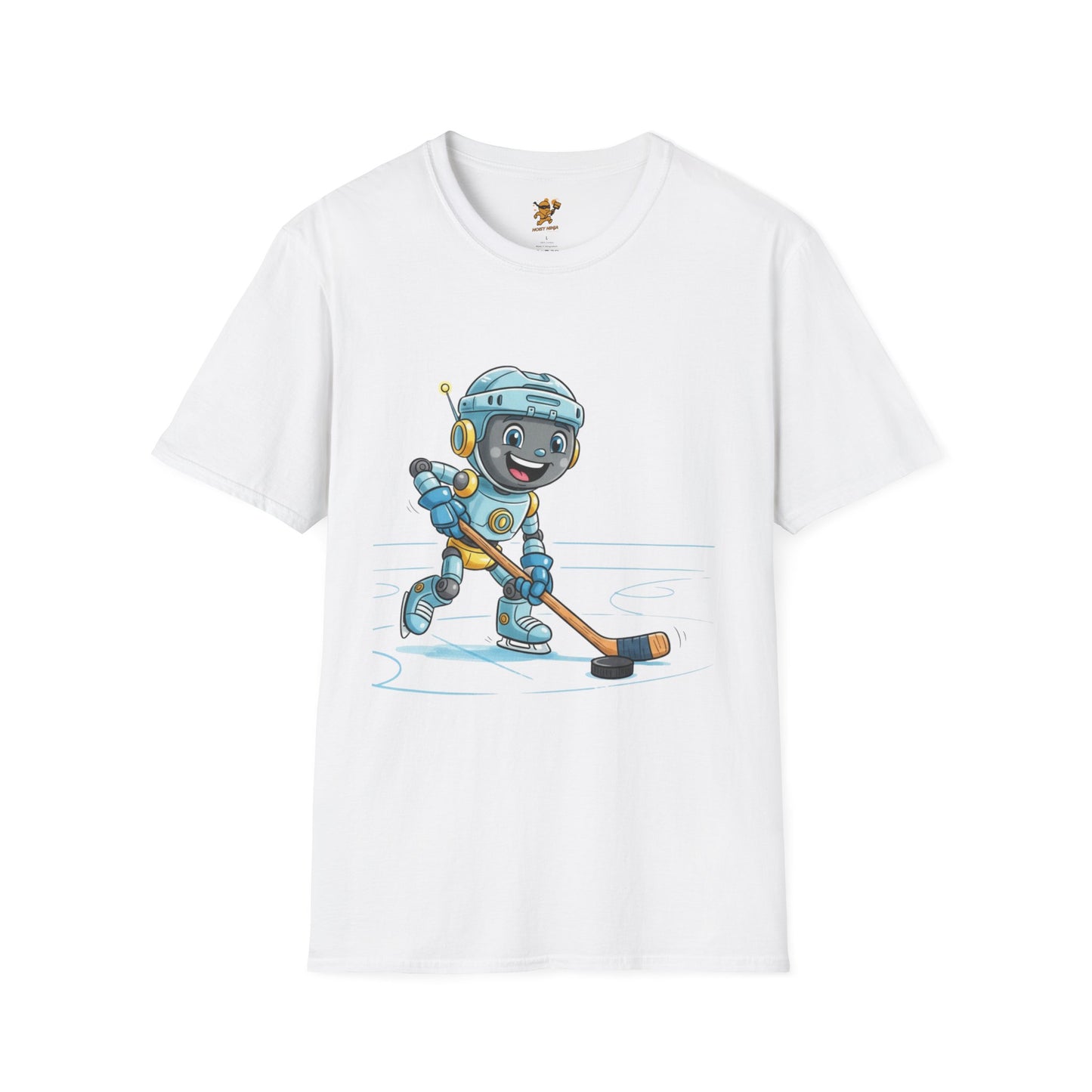 KidBots Hockey H Adult Unisex Softstyle T-Shirt