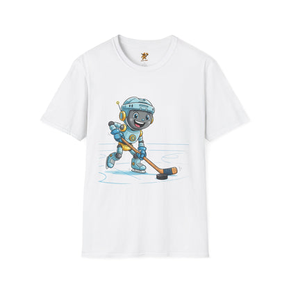 KidBots Hockey H Adult Unisex Softstyle T-Shirt