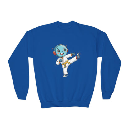 KidBots Karate Y, Youth Crewneck Sweatshirt
