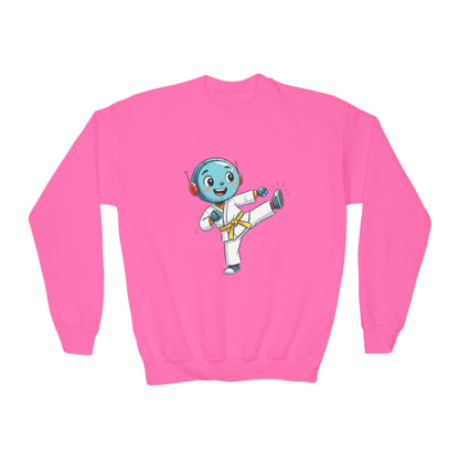 KidBots Karate Y, Youth Crewneck Sweatshirt
