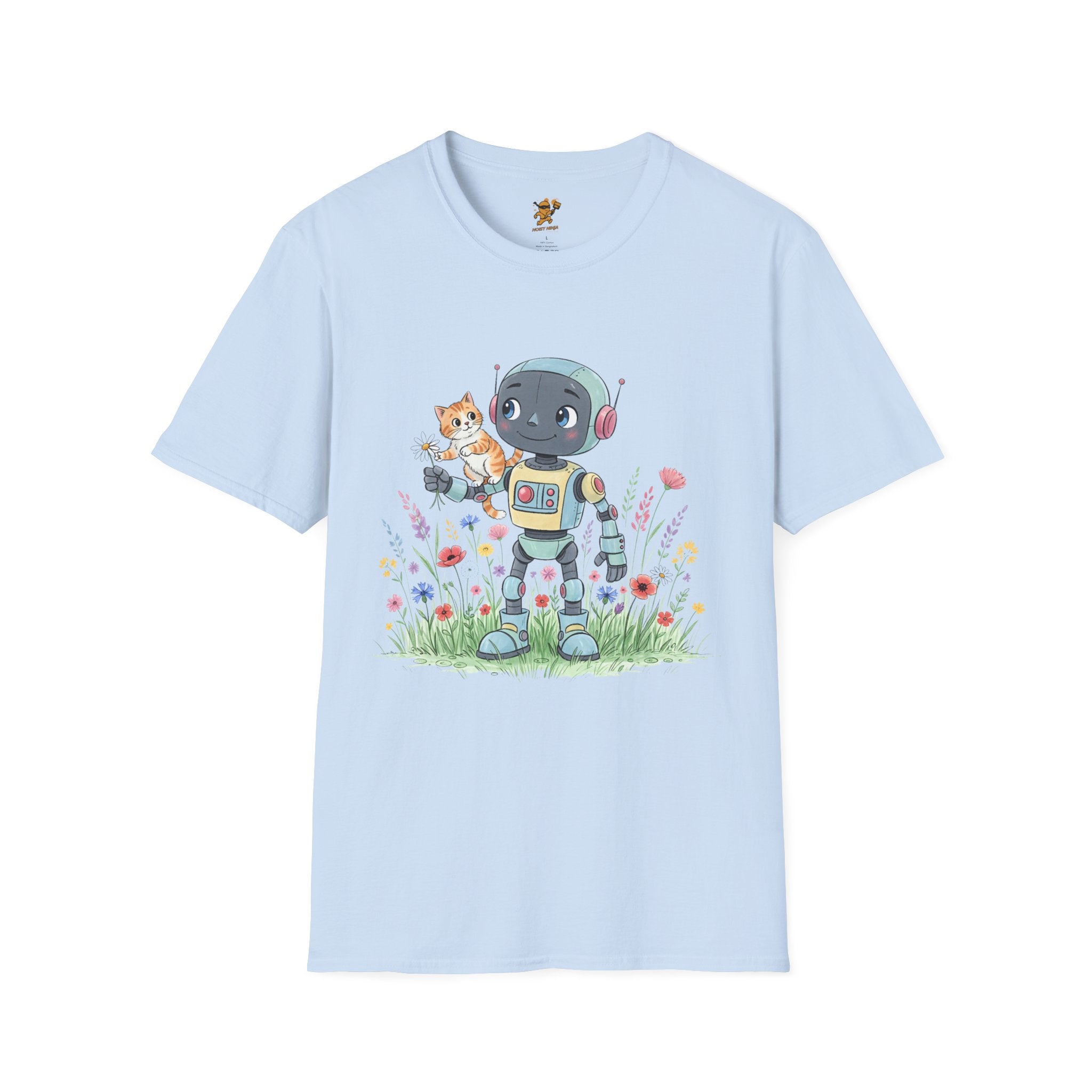 KidBots Kitty Ride Adult Unisex Softstyle T-Shirt | Fun Robot and Dog Design | Gift for Kids and Pet Lovers, Casual Wear, Birthday, Every [...]